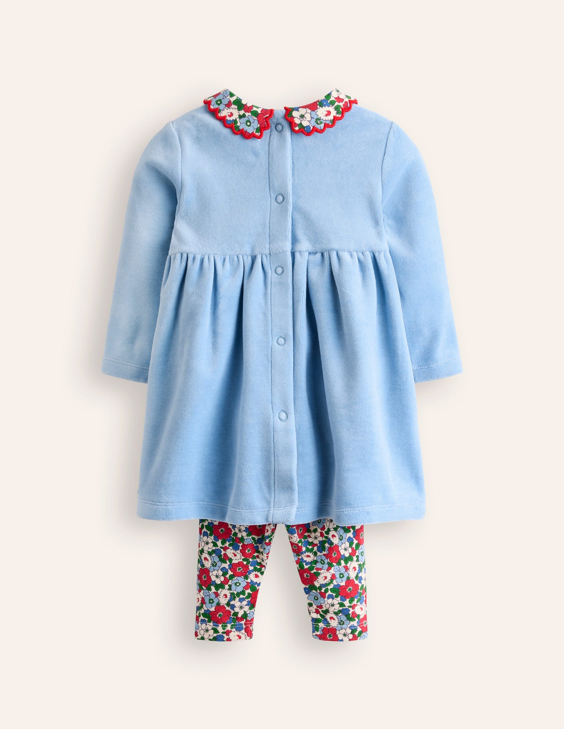 Ensemble robe en velours-Multi Spring Meadow-2
