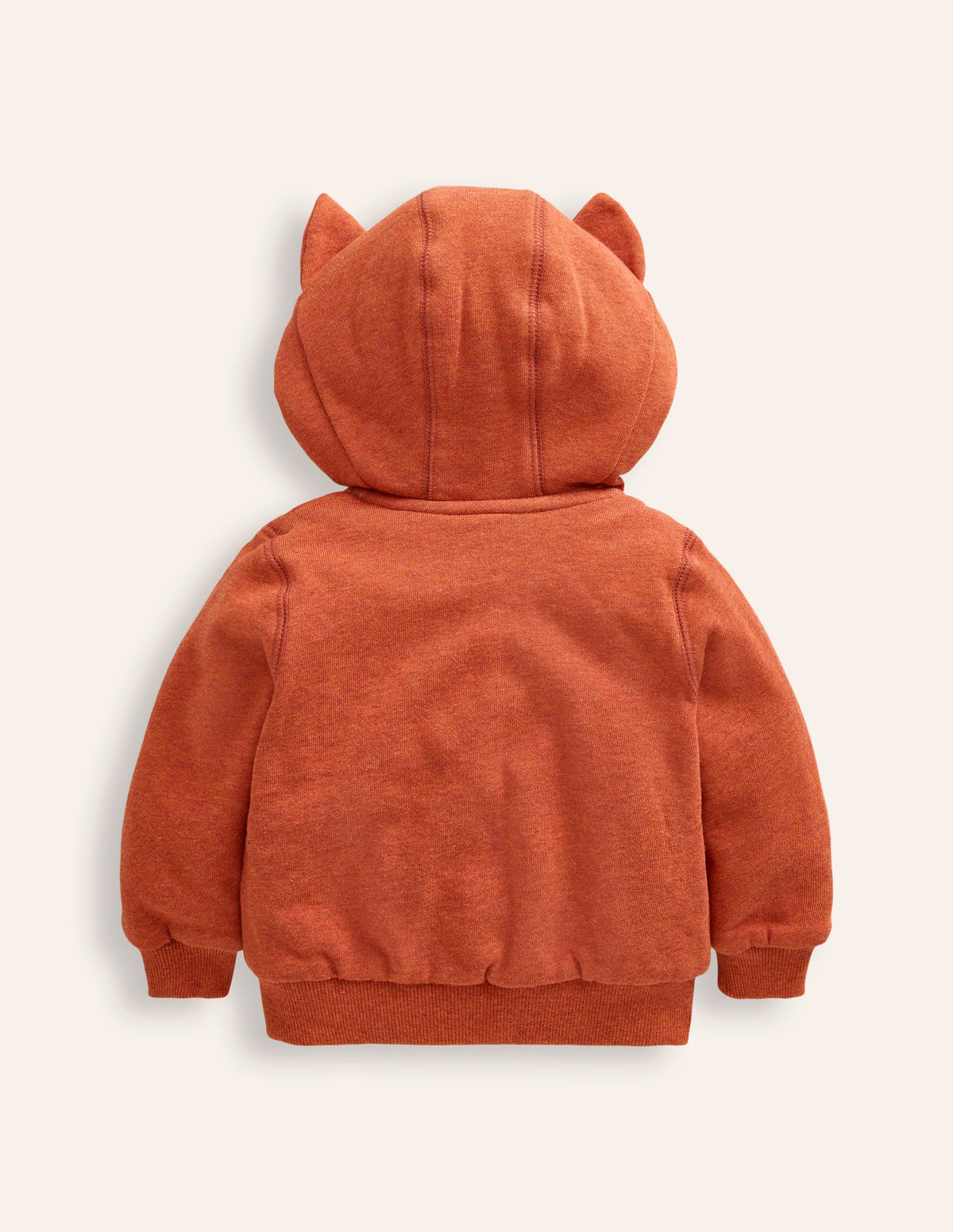Kapuzenpullover mit Kunstfellfutter-Terrakotta Fuchs - Image 2