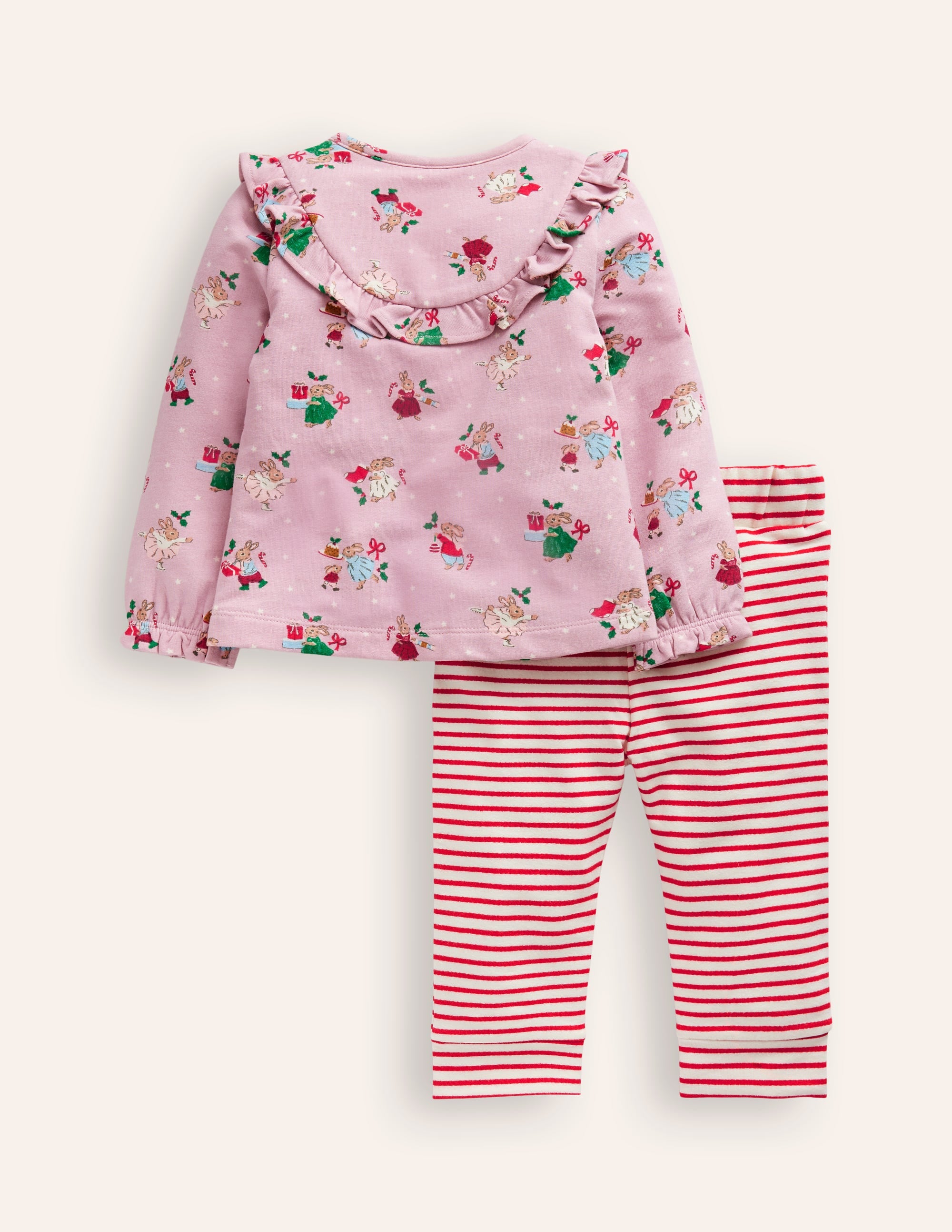 Top et legging en jersey-Lapins rose doux - Image 2