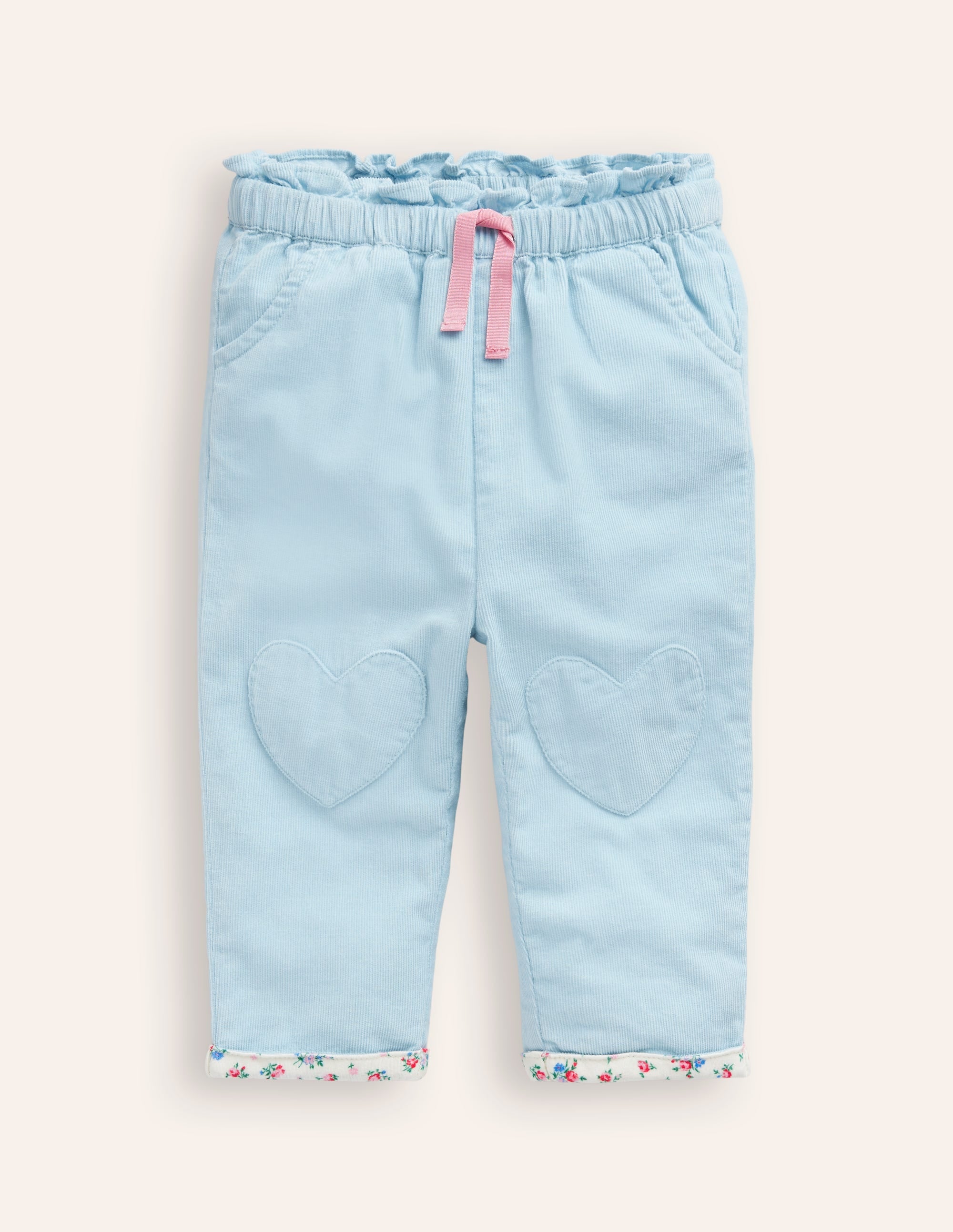 Pantalon en velours côtelé-Bleu vintage - Image 1