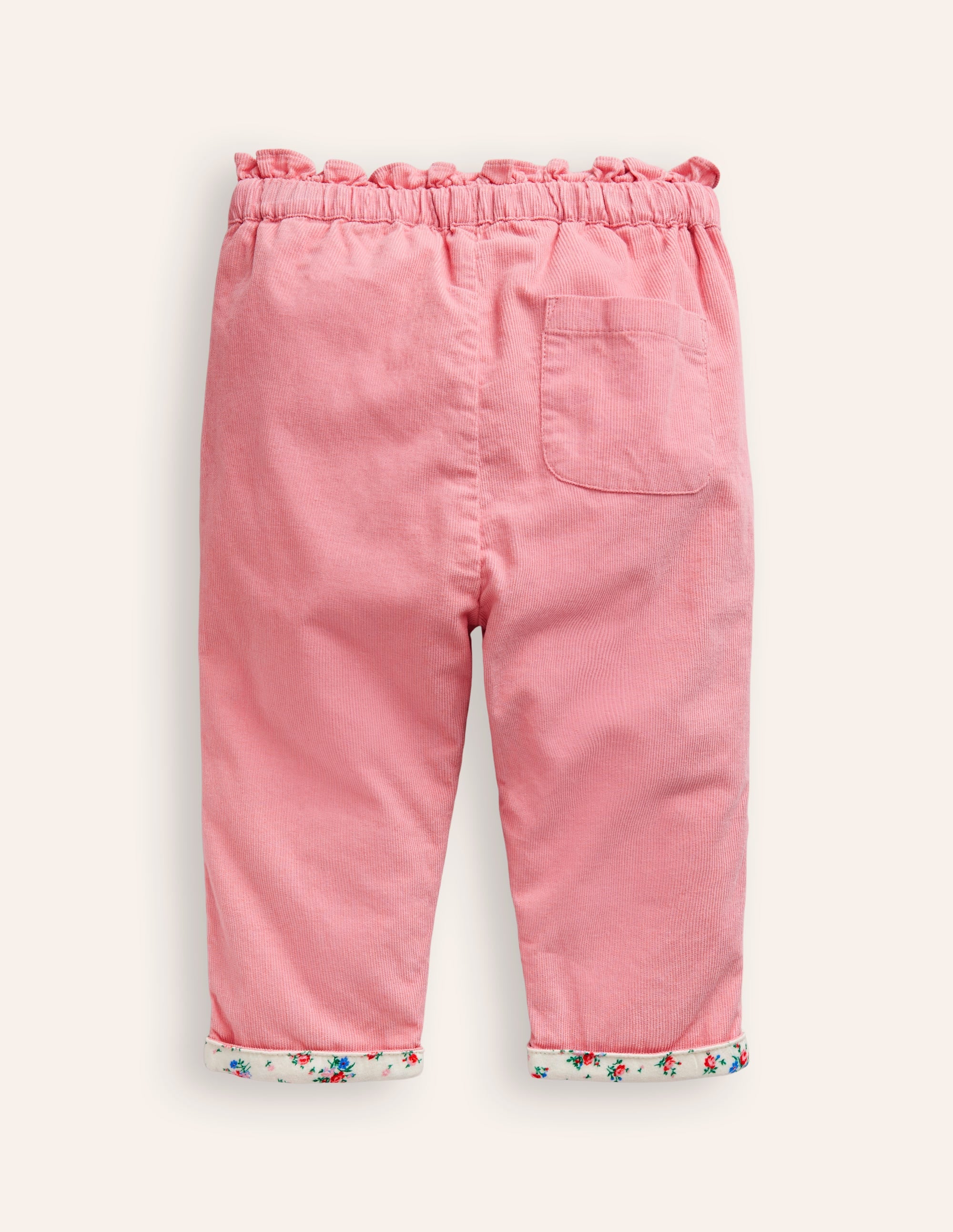 Pantalon en velours côtelé-Rose amande - Image 2