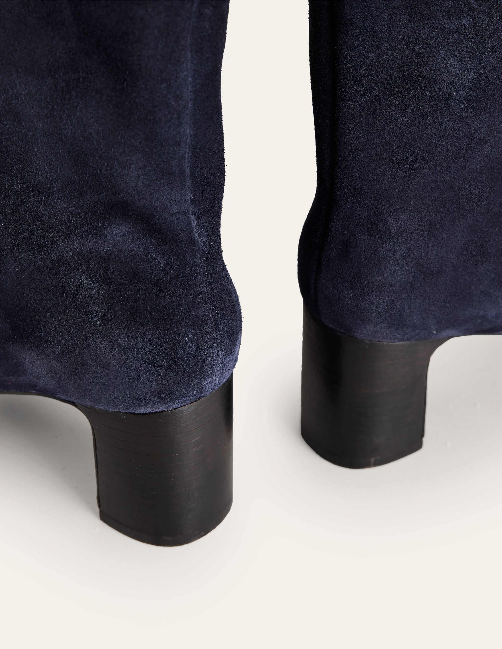 Erica Kniehohe Lederstiefel-Marineblau Veloursleder - Image 4