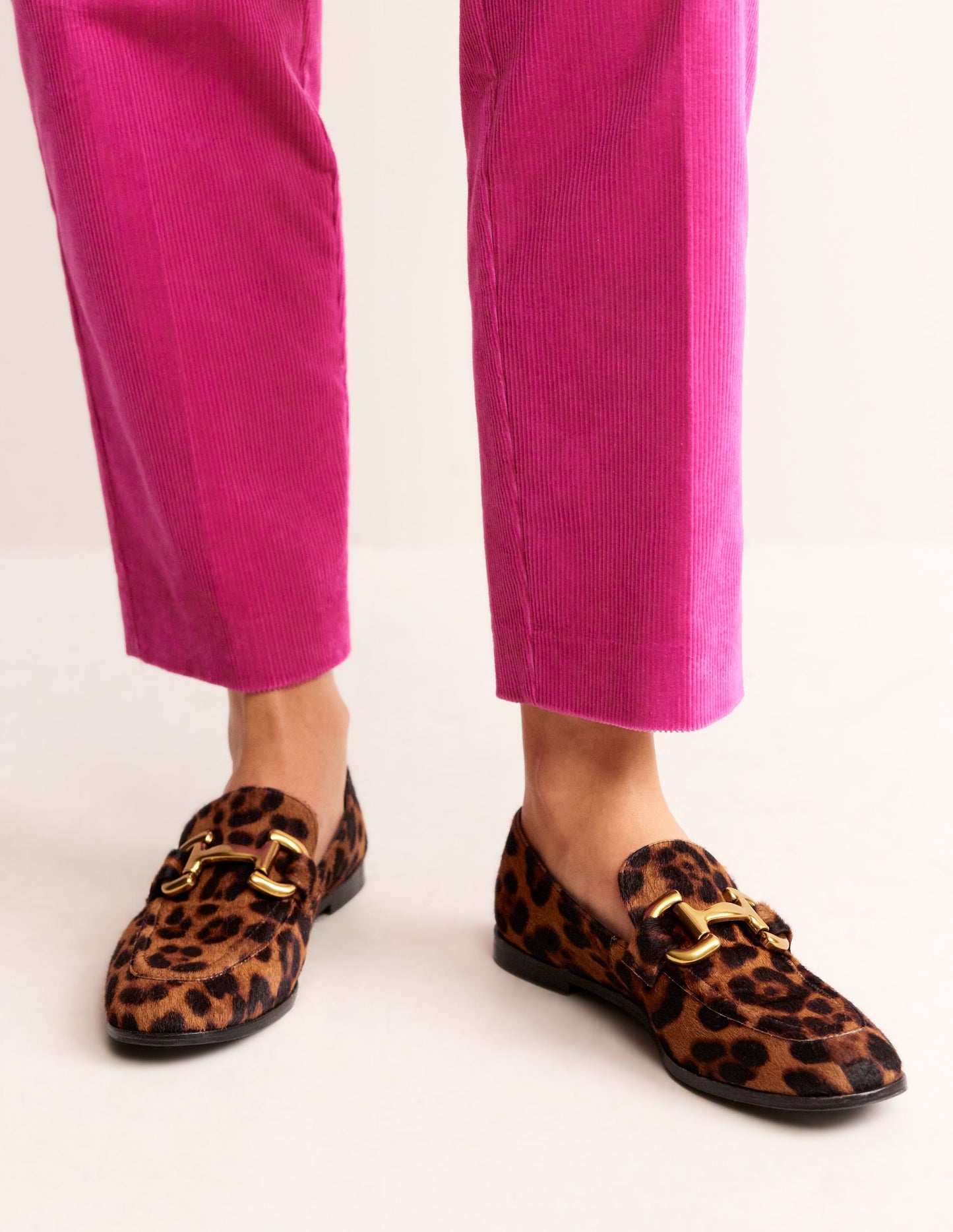 Iris Loafer mit Trensendetail-Mohair, Leopardenmuster