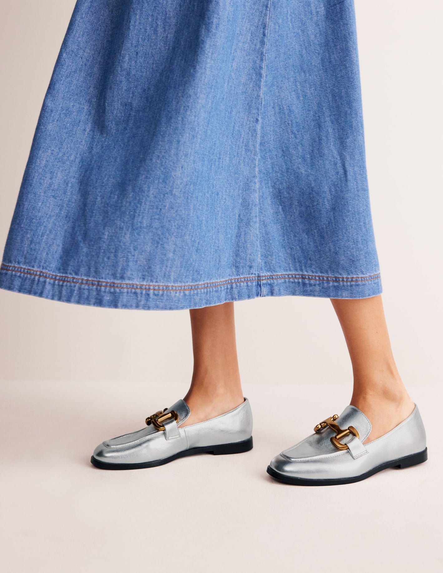 Iris Loafer mit Trensendetail-Silber