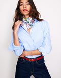 Elisabeth Silk Square Scarf-Ivory, London Town