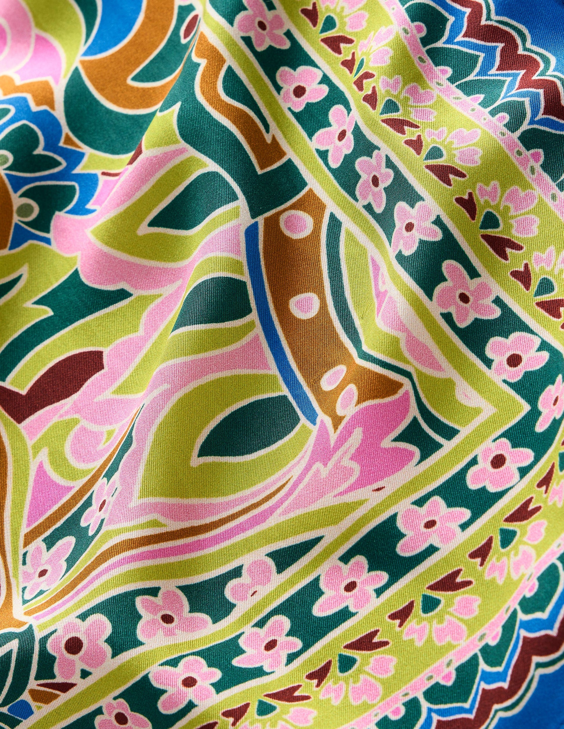 Elisabeth Quadratischer Seidenschal-Paisley Pome-Motiv-3