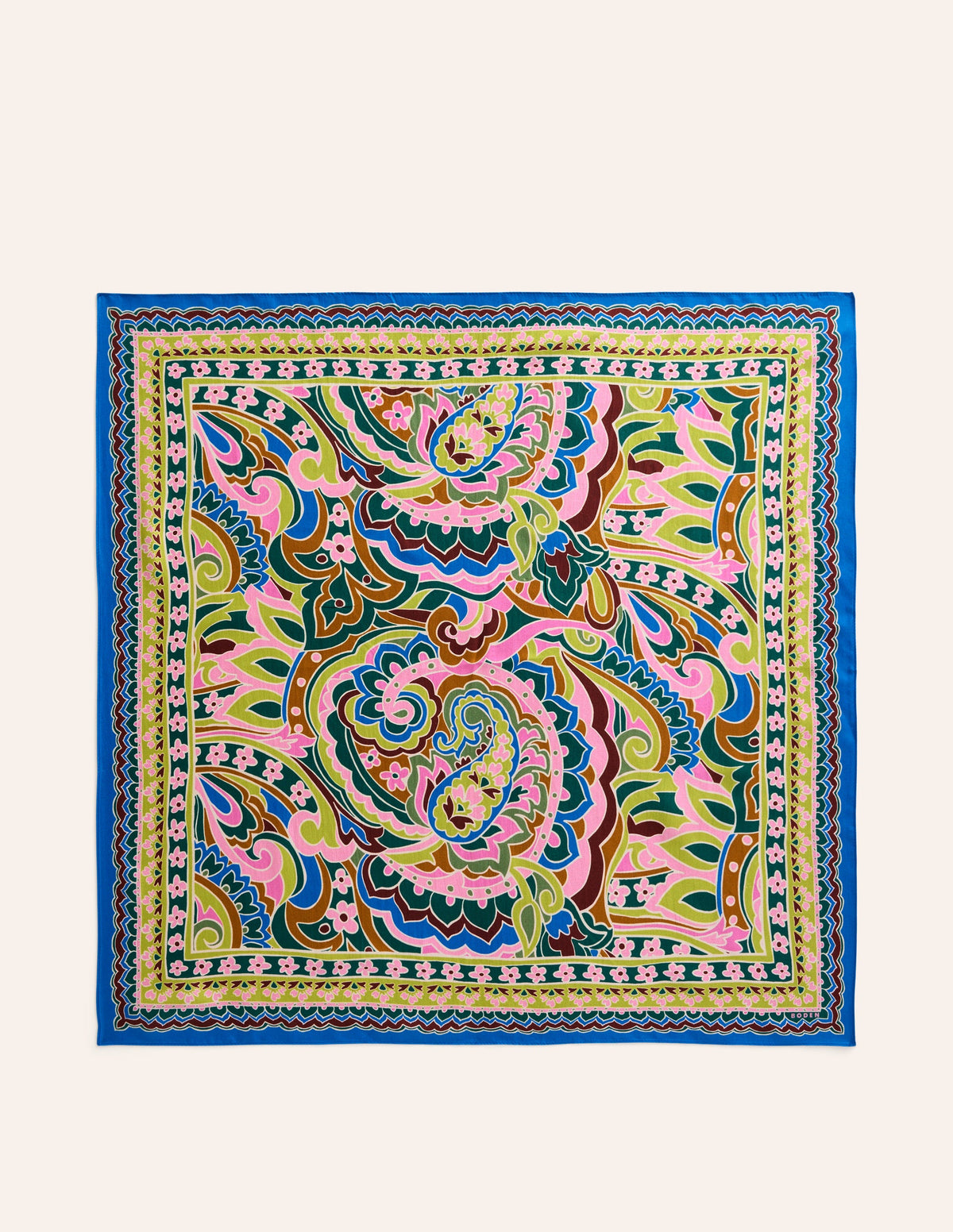 Elisabeth Quadratischer Seidenschal-Paisley Pome-Motiv - Image 4