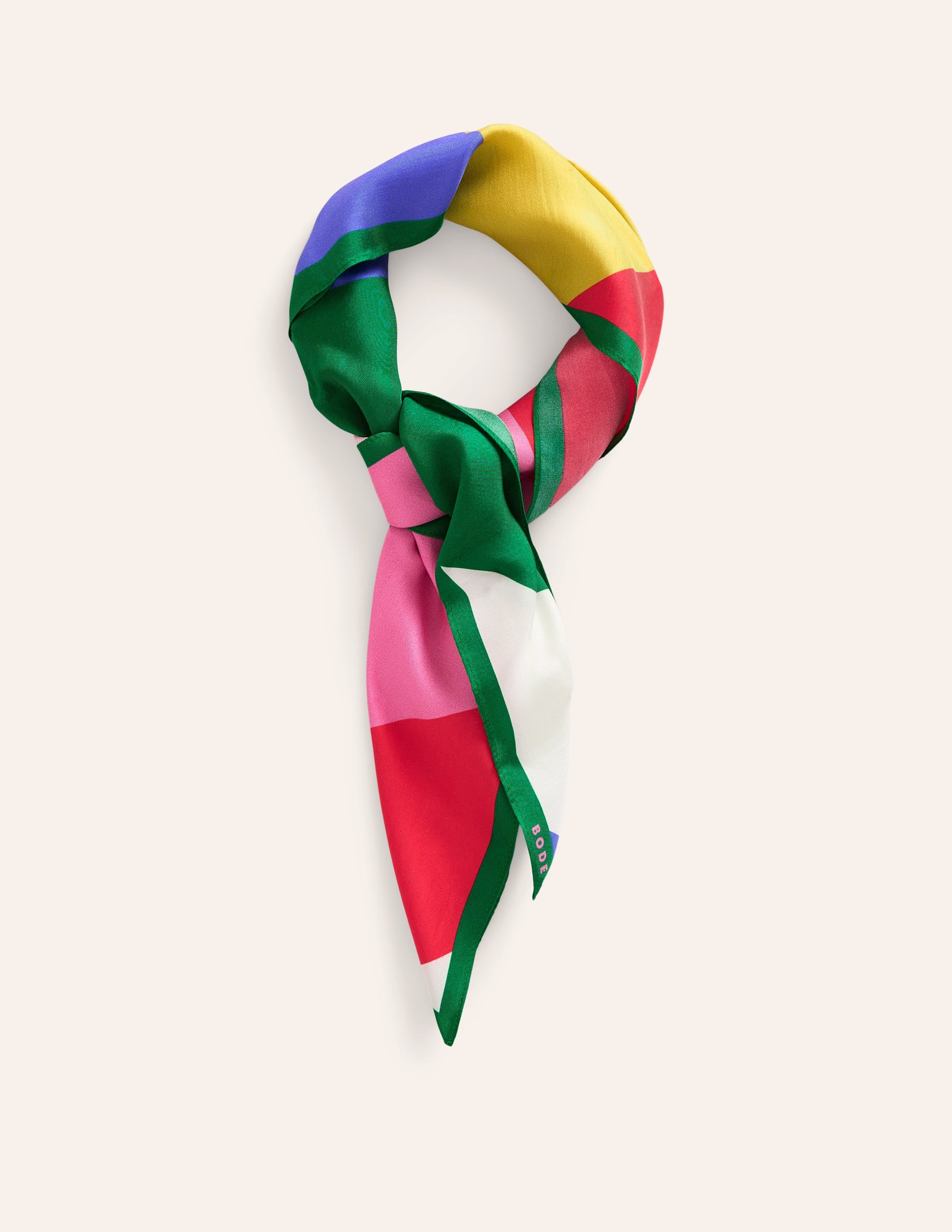 Elisabeth Quadratischer Seidenschal-Bunt, Regenbogen - Image 2