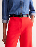 Ceinture classique en cuir-Noir