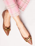 Iris Ballerinas mit Trensendetail-Hellbraun