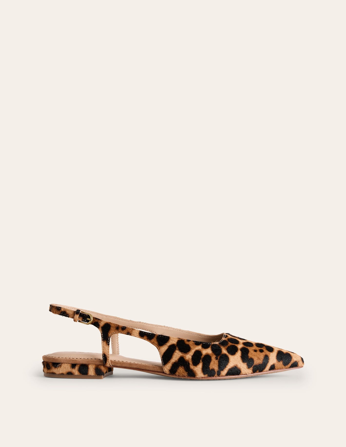 Cut Out Slingback Flat-Leopard