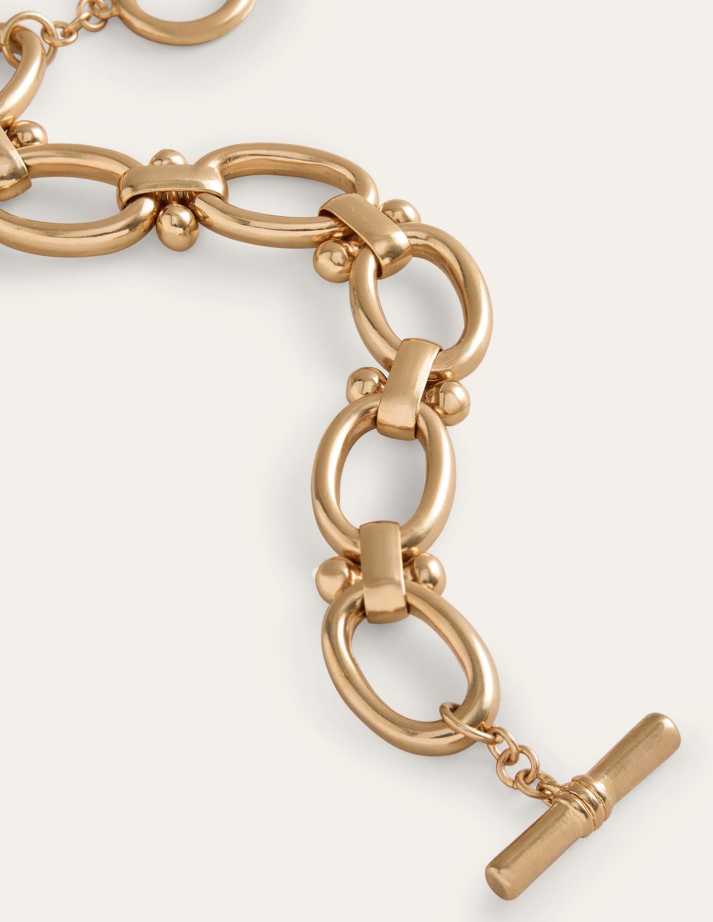 Chunky Oval Chain Bracelet-Gold - Image 4