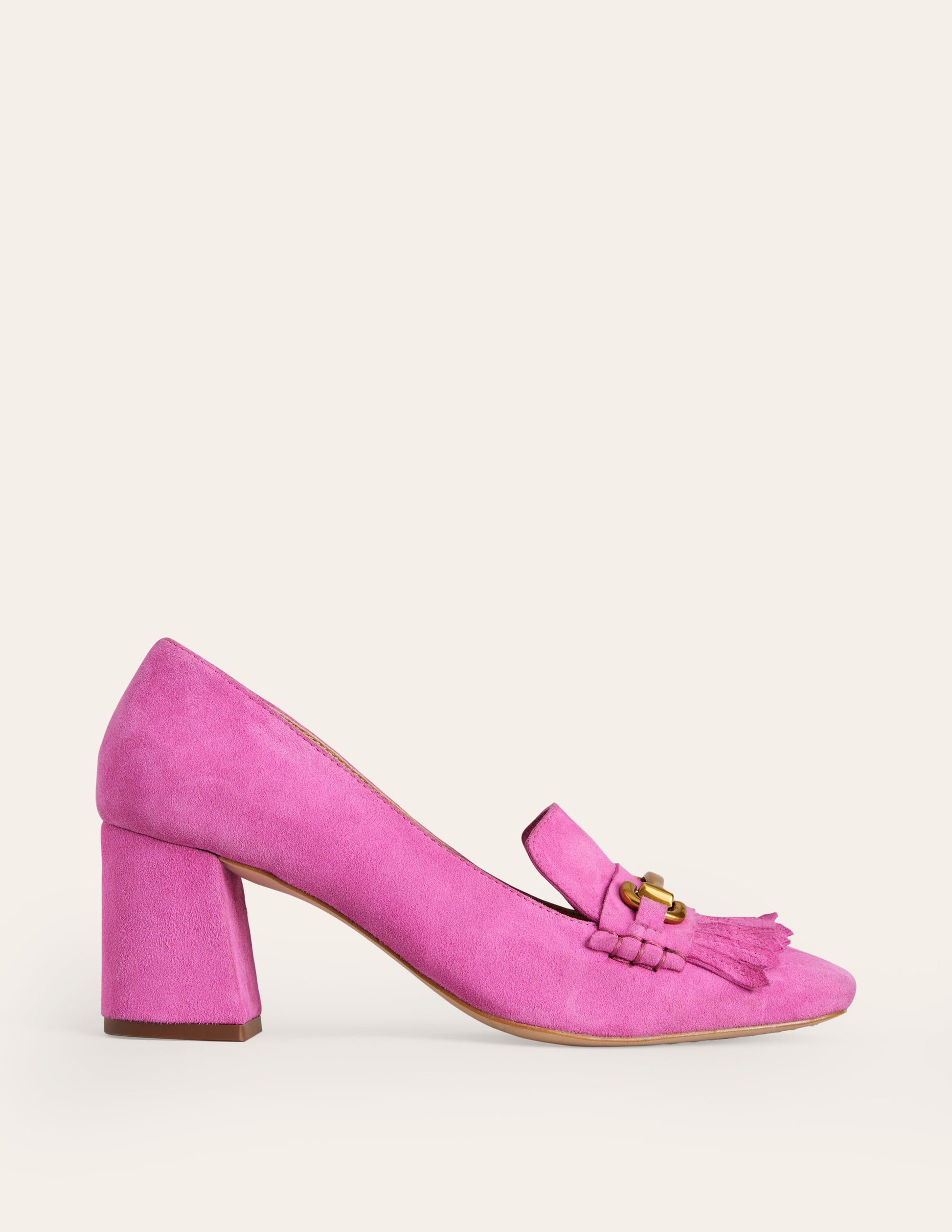 Iris Ghillie Loafer mit Absatz-Wildleder Prickelndes Pink-2