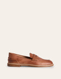 Mocassins Nya-Cuir fauve bruni
