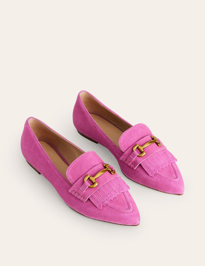 Iris Ghillie-Loafer-Wildleder Prickelndes Pink