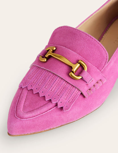 Iris Ghillie-Loafer-Wildleder Prickelndes Pink