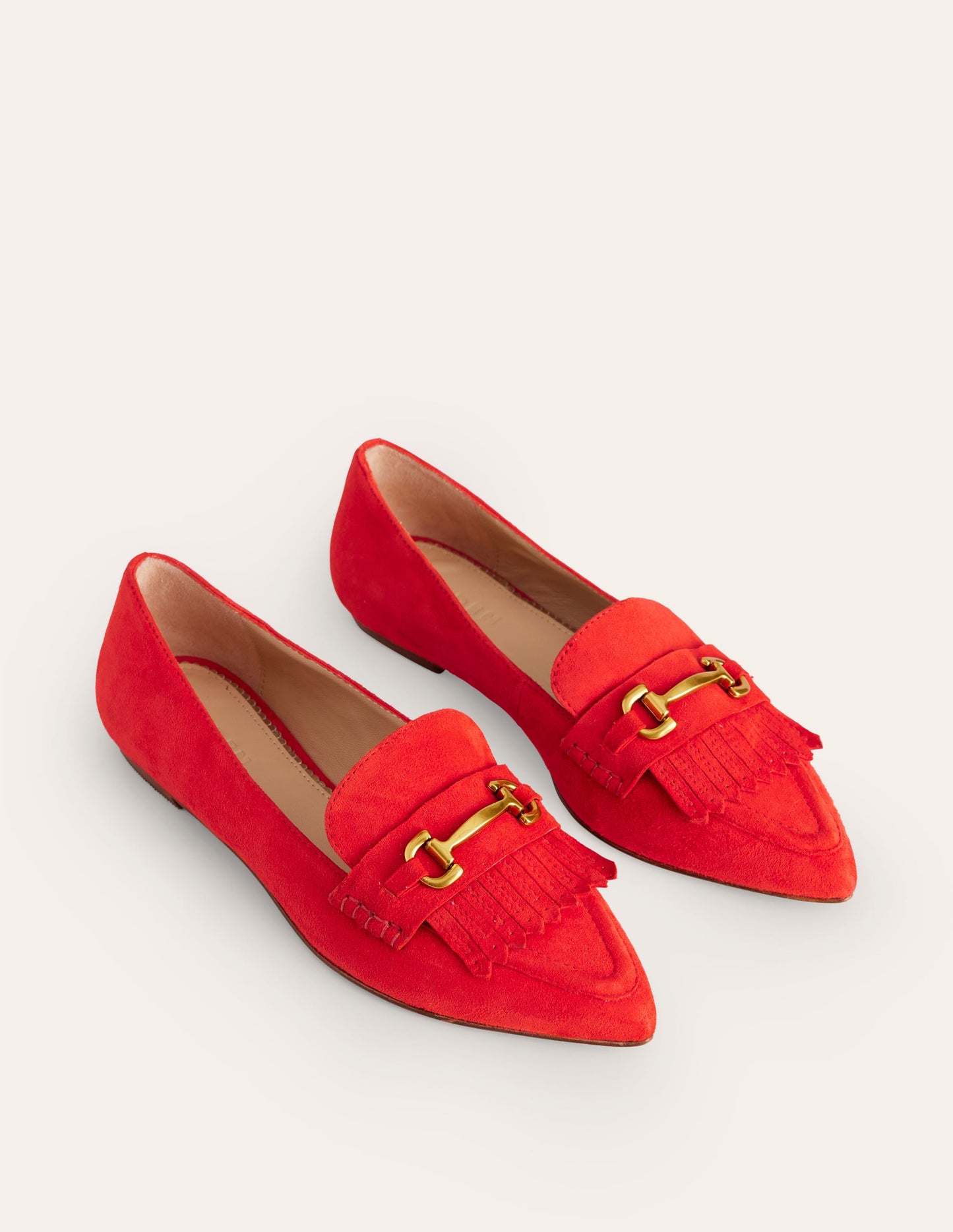 Iris Ghillie-Loafer-Rot Veloursleder