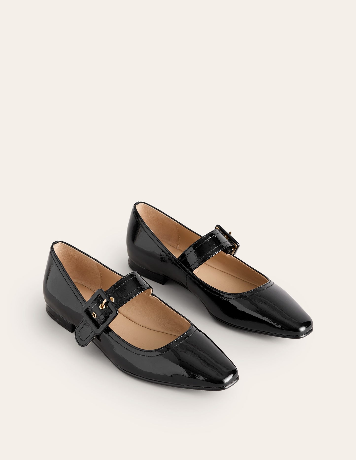 Vic Chisel Toe Mary Janes-Black Patent