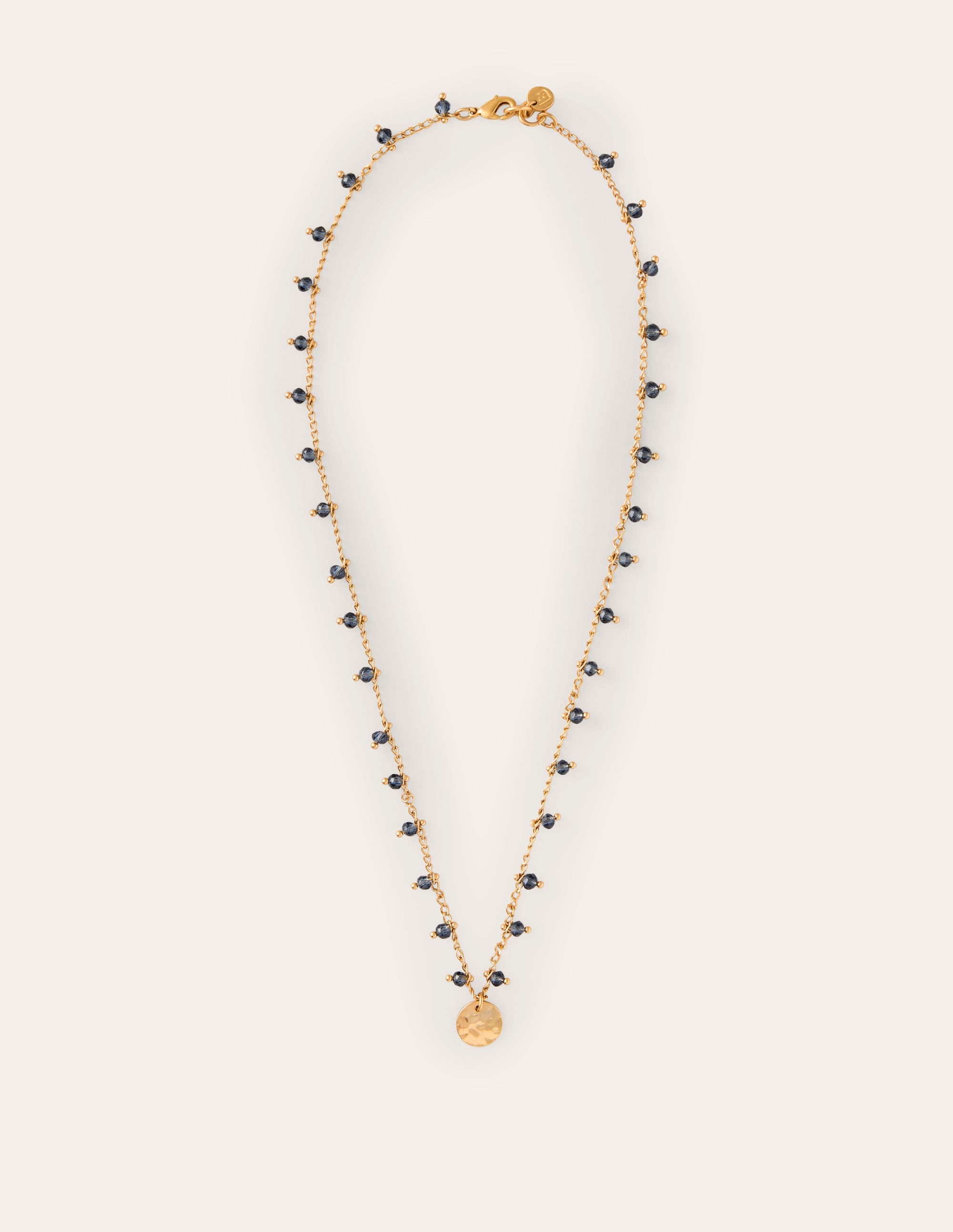 Collier de petites perles-Bleu Marine, Petits Pois - Image 2