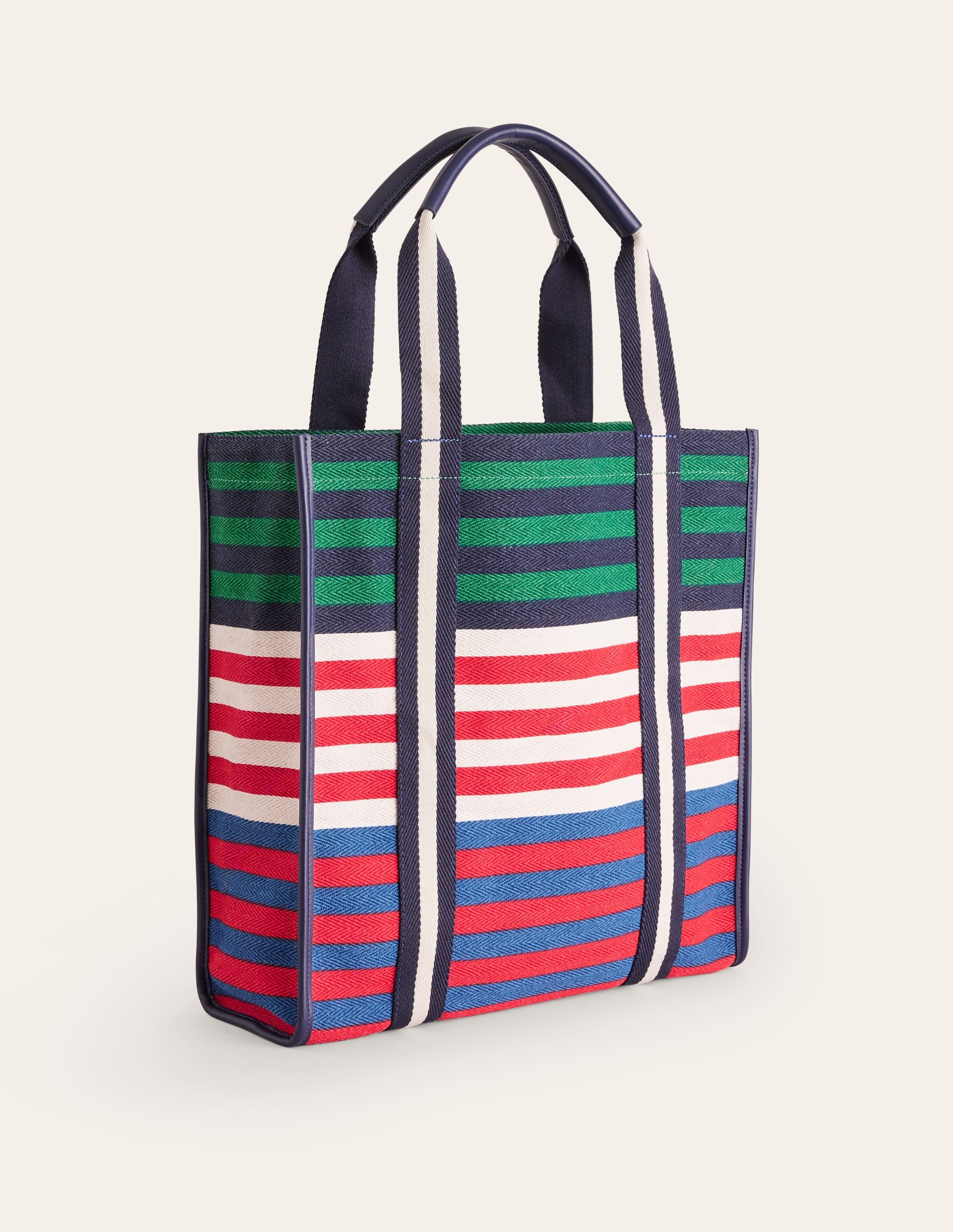 Sac cabas en toile-À Rayures Multicolores - Image 3