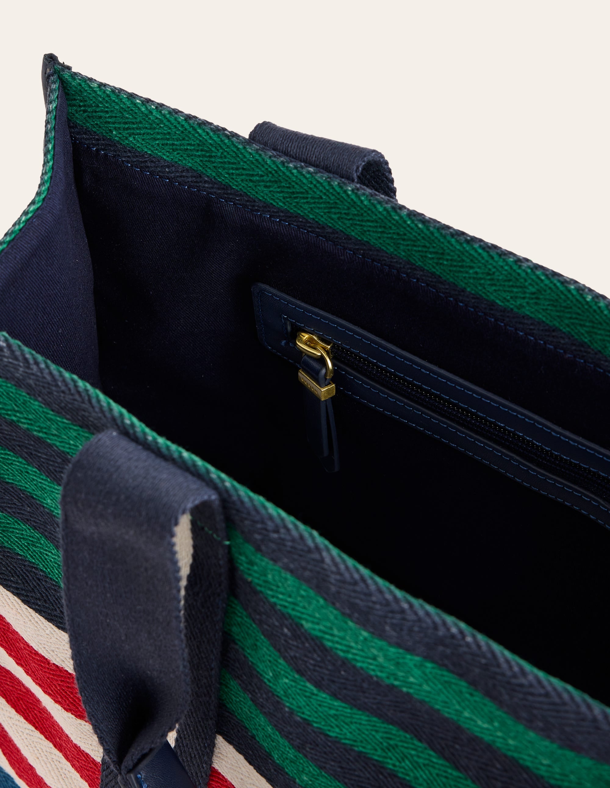 Sac cabas en toile-À Rayures Multicolores - Image 4