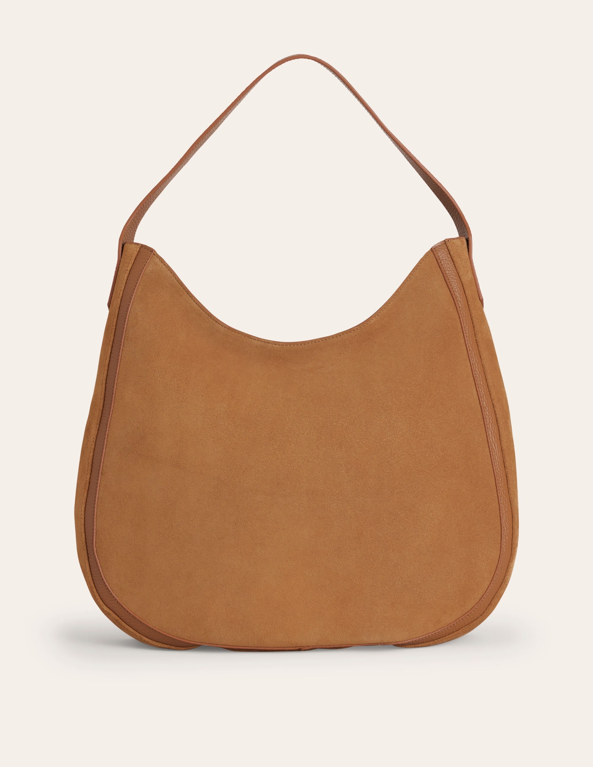 Hobo-Tasche aus Wildleder-Hellbraun - Image 1