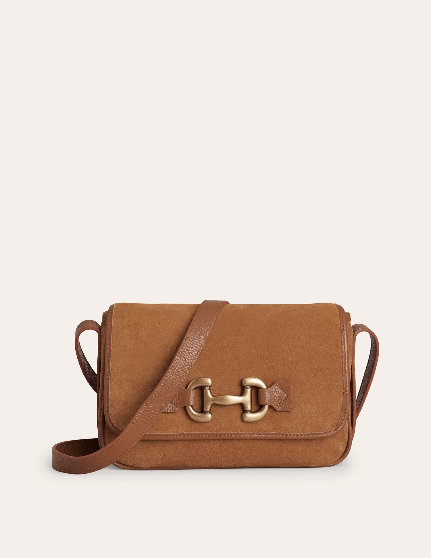 Iris Ledertasche mit Trensendetail-Hellbraun-2