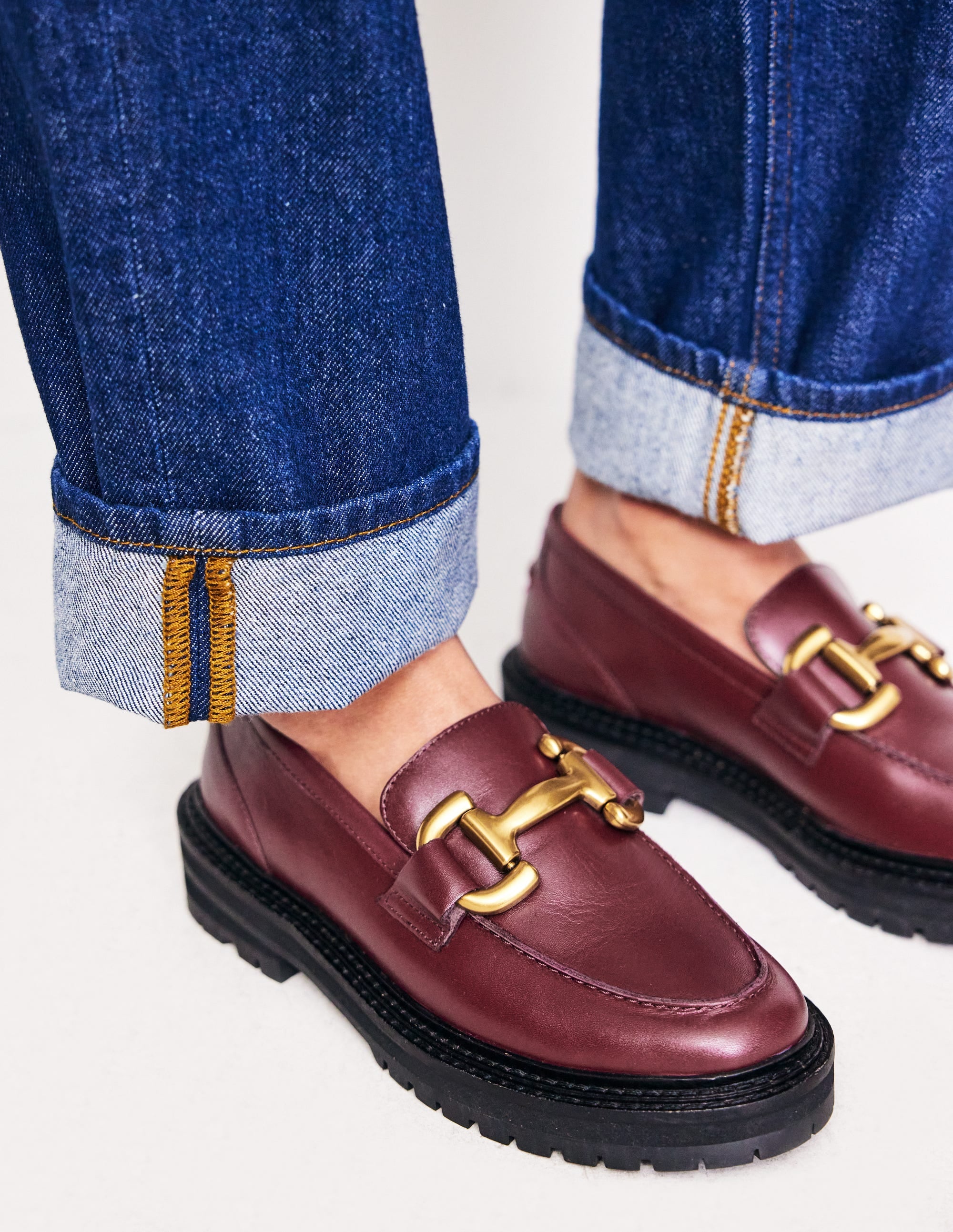 Iris Chunky Snaffle Loafers-Oxblood - Image 1