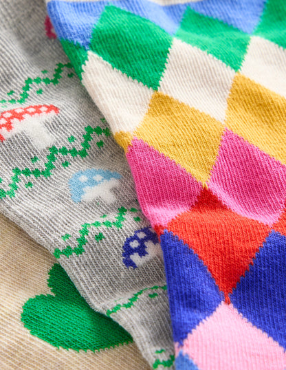 Originelle Socken im 3er-Pack-Regenbogen Originell-3