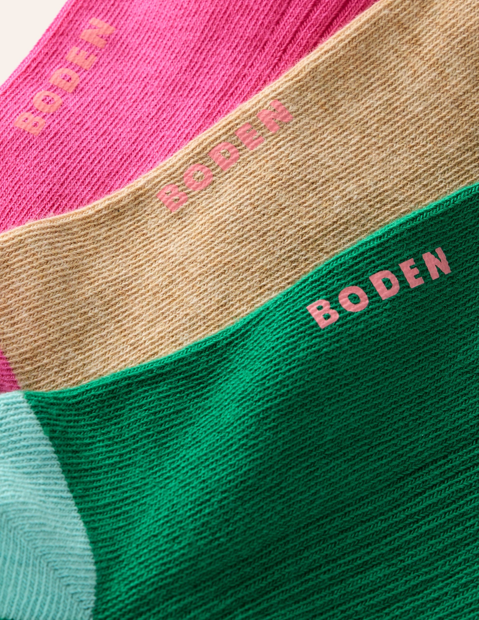 Rippstrick-Knöchelsocken im 3er-Pack-Blockfarben-4