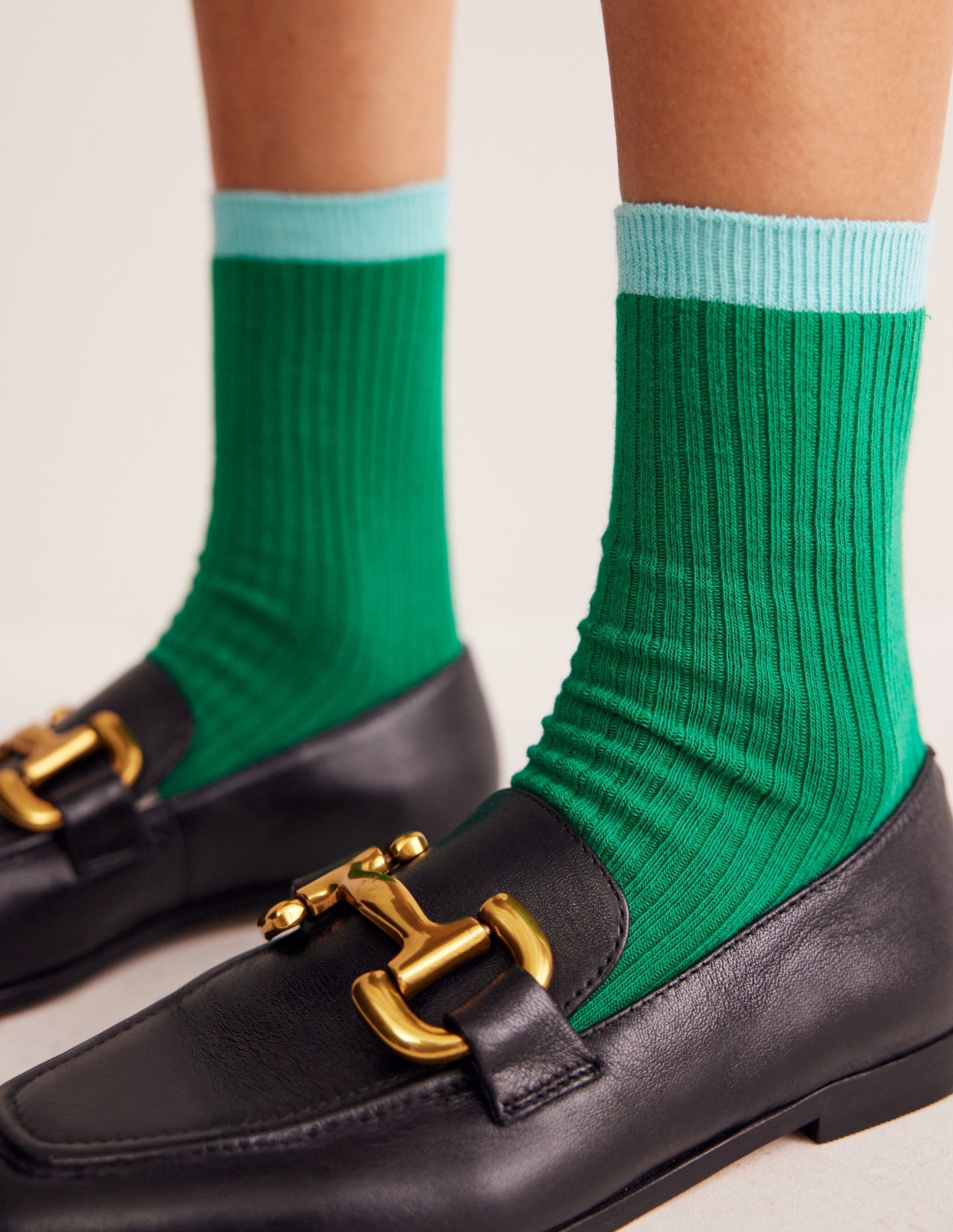 Rippstrick-Knöchelsocken im 3er-Pack-Blockfarben