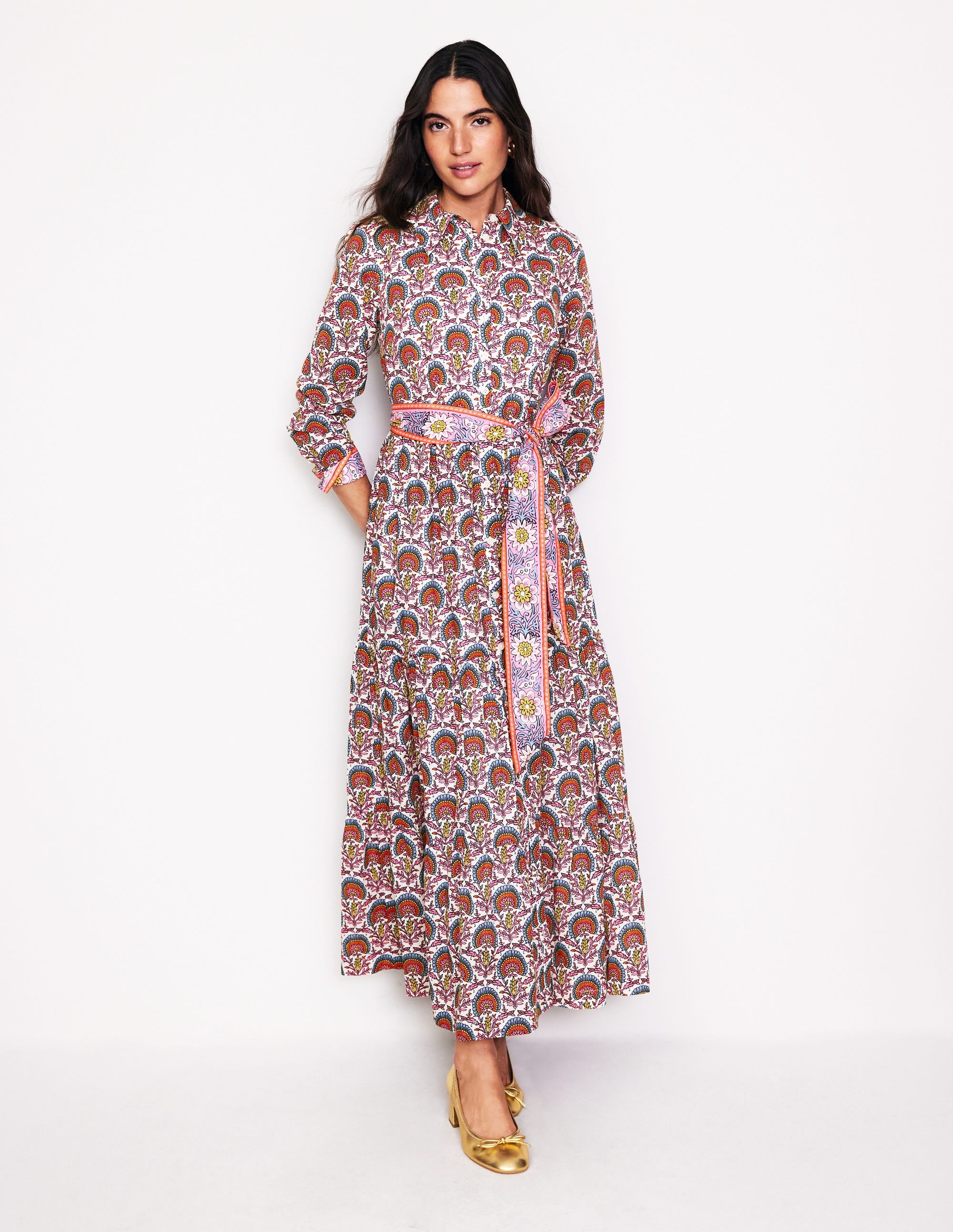 Flo Midi-Hemdblusenkleid aus Baumwolle-Passionsblume - Image 2
