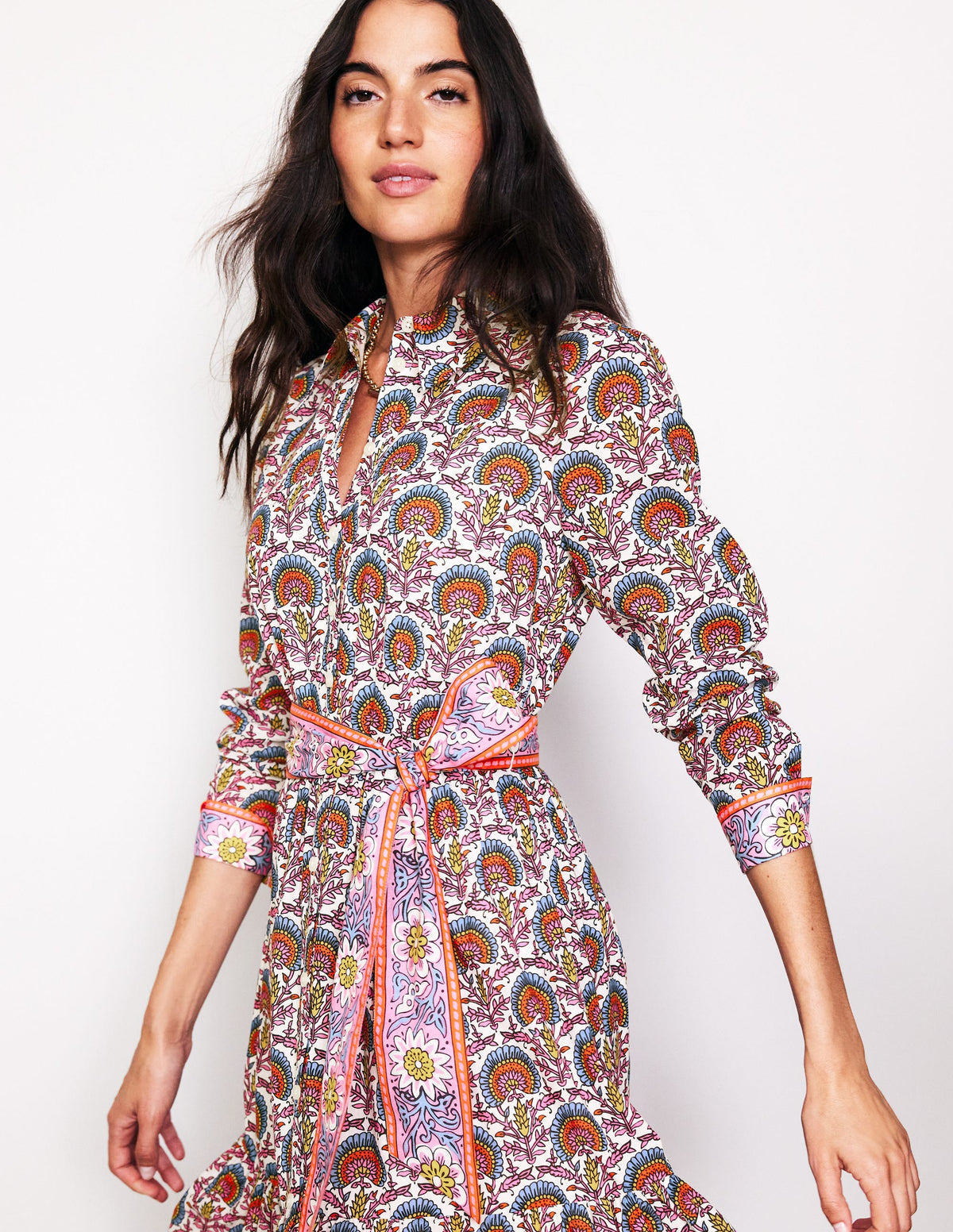 Flo Midi-Hemdblusenkleid aus Baumwolle-Passionsblume - Image 3