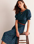 Corinne Midi-Teekleid-Bluebell Poppy Ditsy