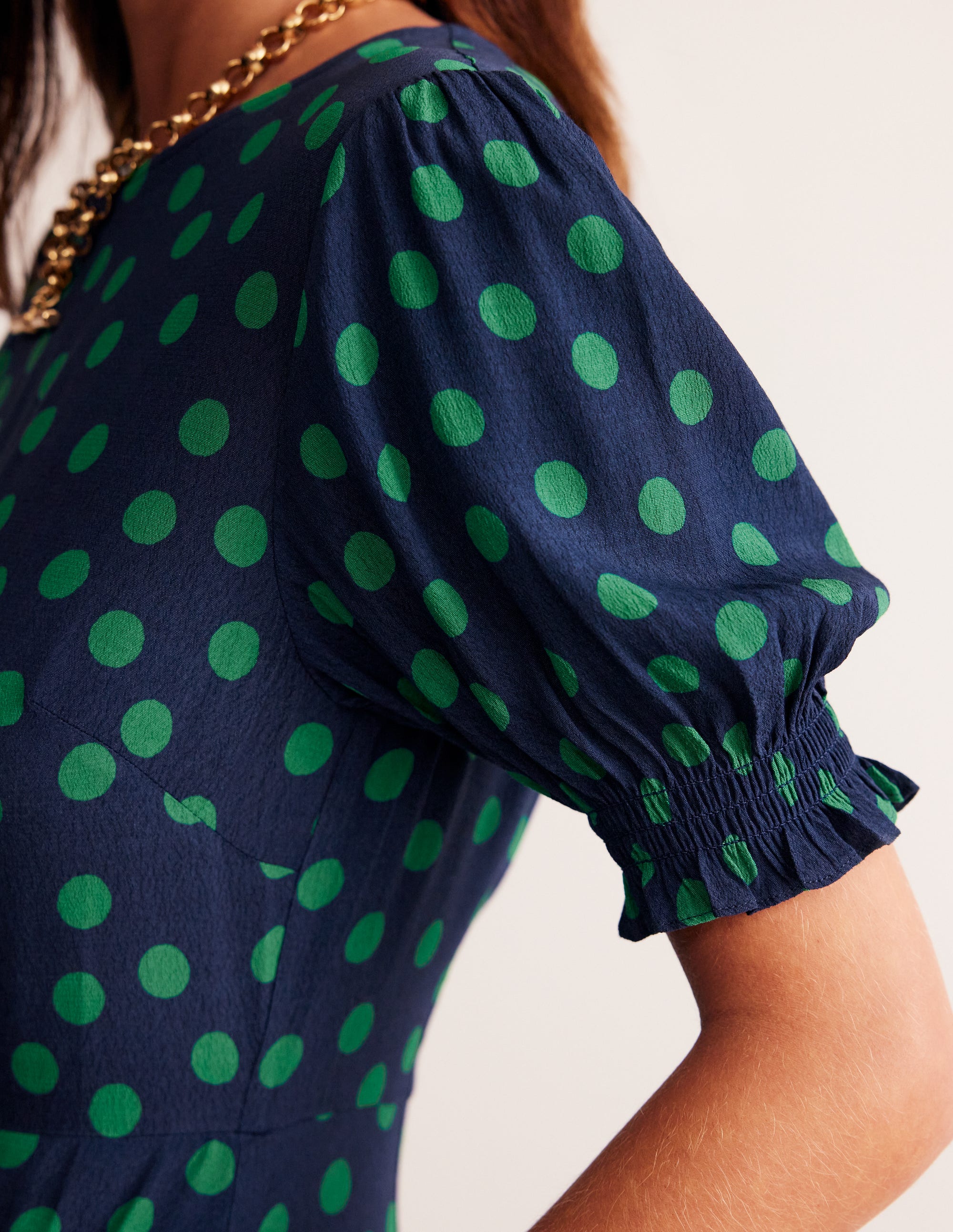 Corinne Midi-Teekleid-Bluebell Poppy Ditsy - Image 3