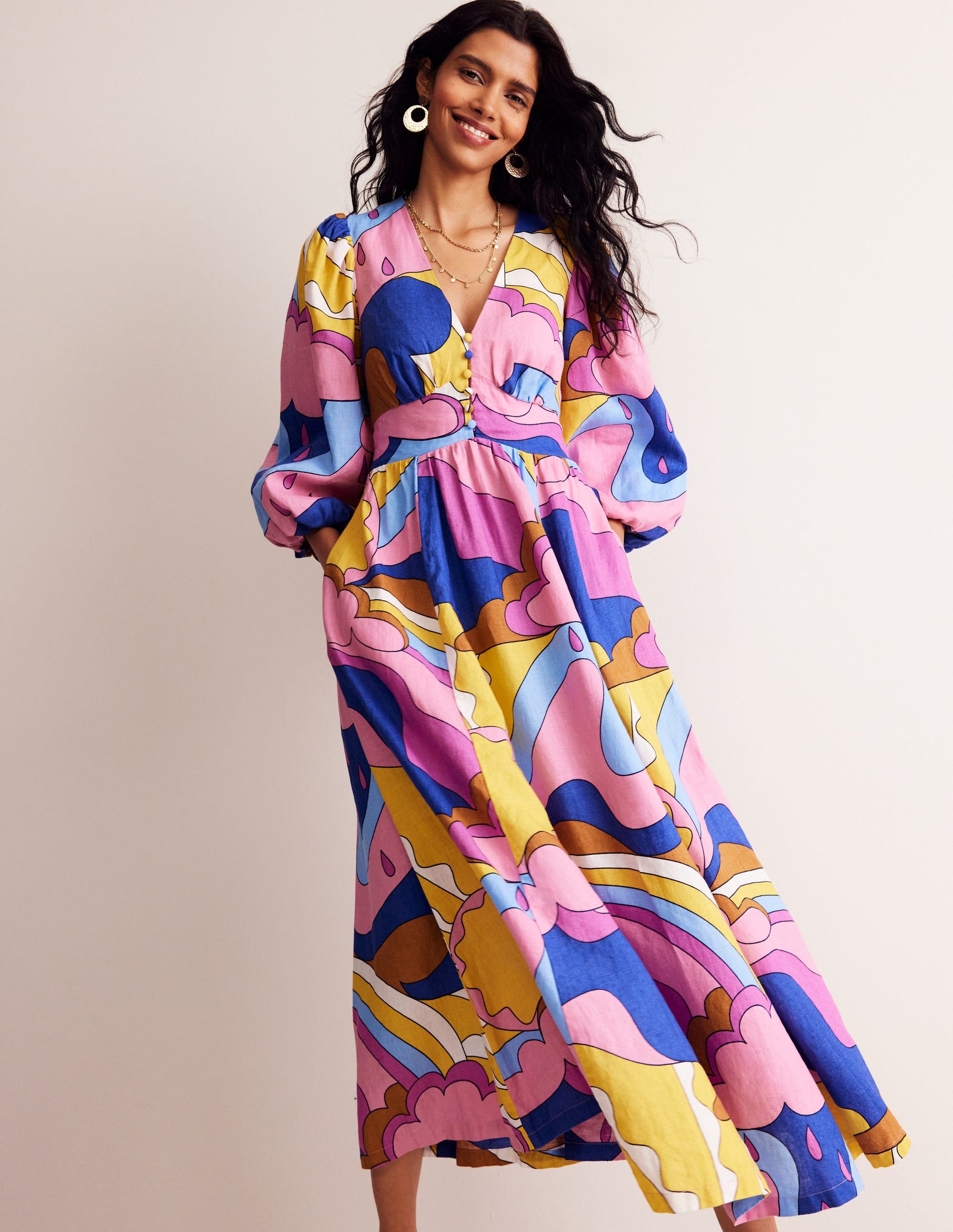 Lola Blouson-Maxikleid-Punkte-1