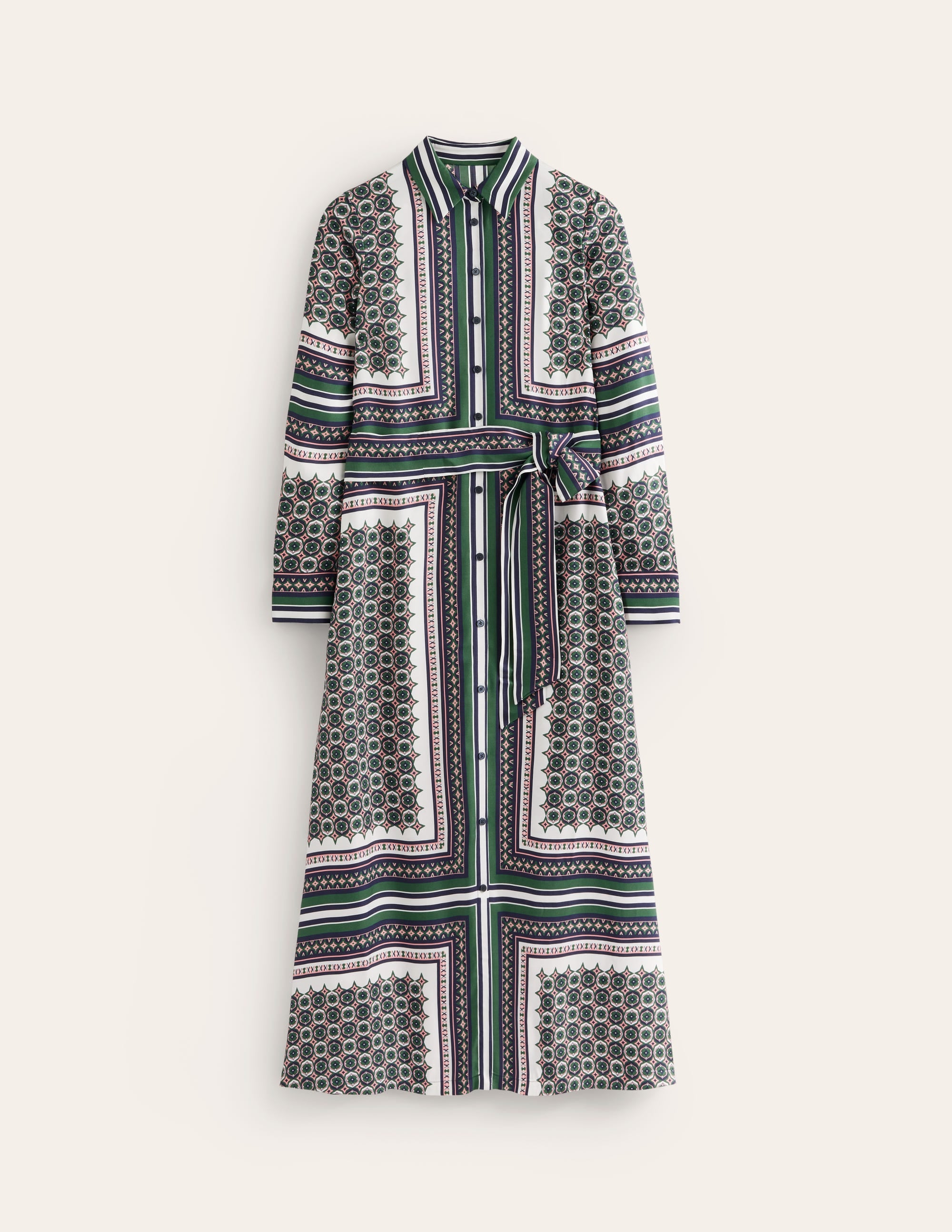 Robe-chemise à imprimé foulard-Éden, motif Geo Mosaic - Image 6
