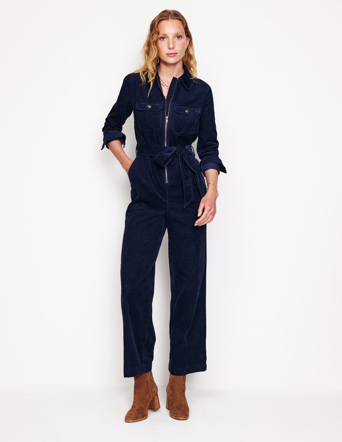 Utility-Overall aus Cord-Aqua Marine Marl