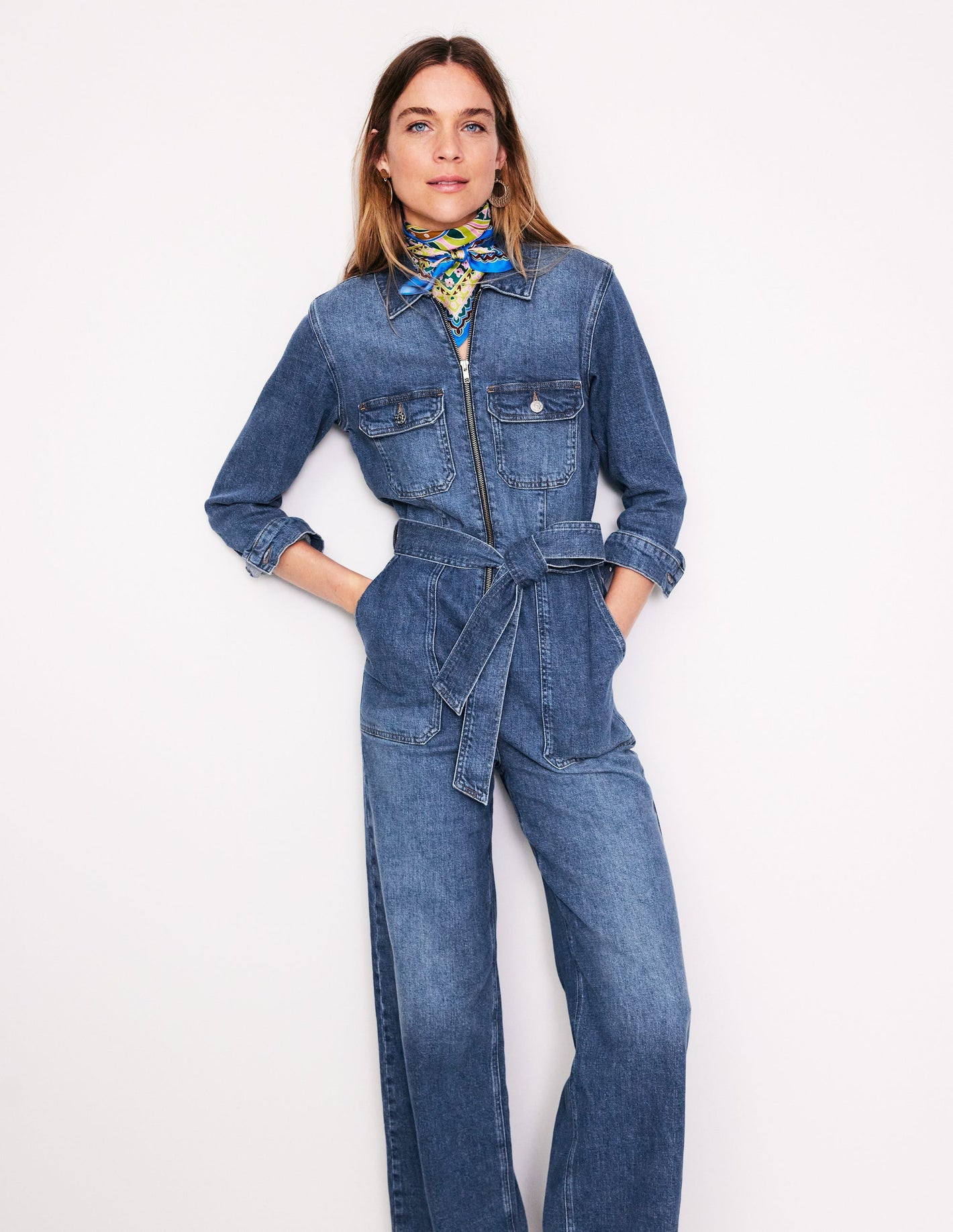 Utility-Overall aus Denim-Beatnik Red