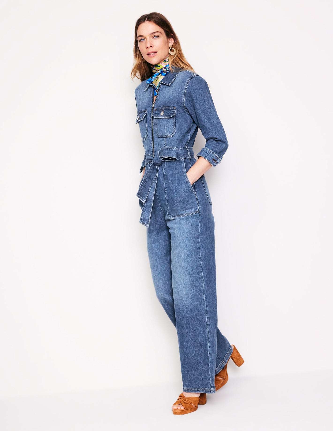 Utility-Overall aus Denim-Beatnik Red