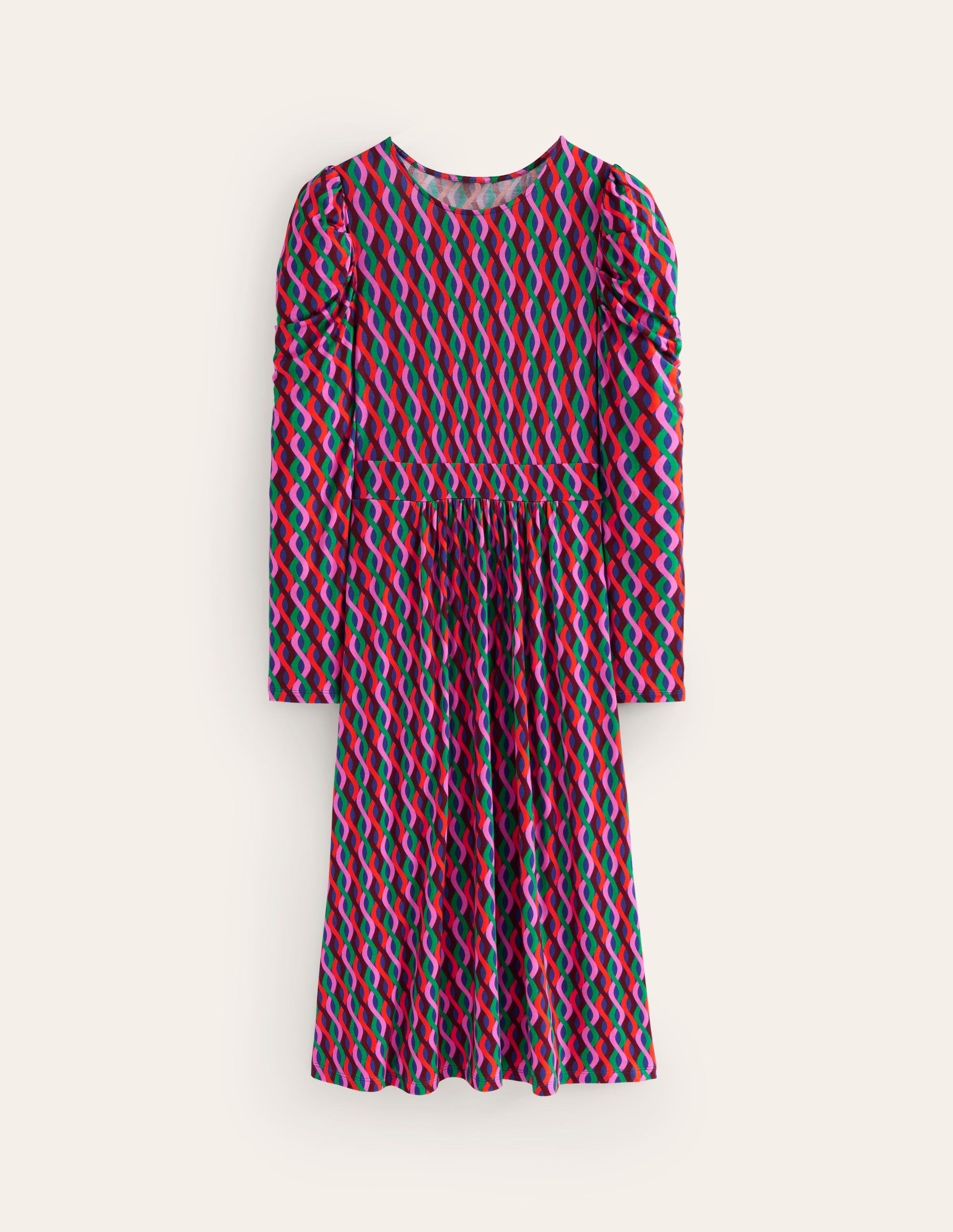 Robe à manches blousantes-Rose, motif Trellis Wave - Image 6