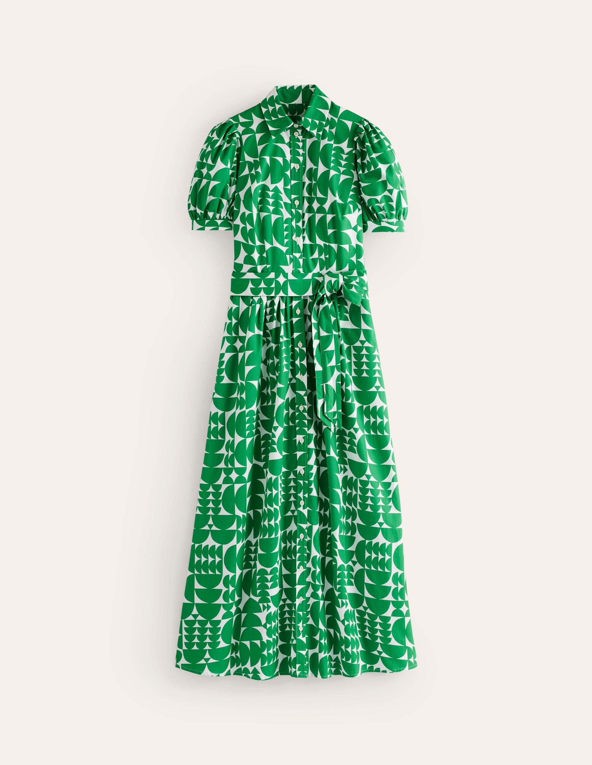 Robe-chemise longue Alexa-Vert, motif Geometric Pop - Image 7