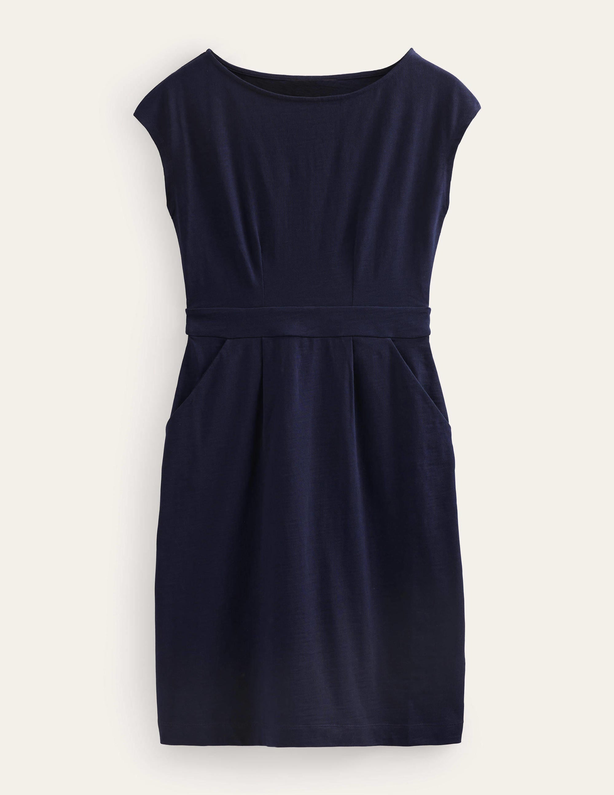 Robe Florrie en jersey-Bleu Marine, Petits Pois - Image 5