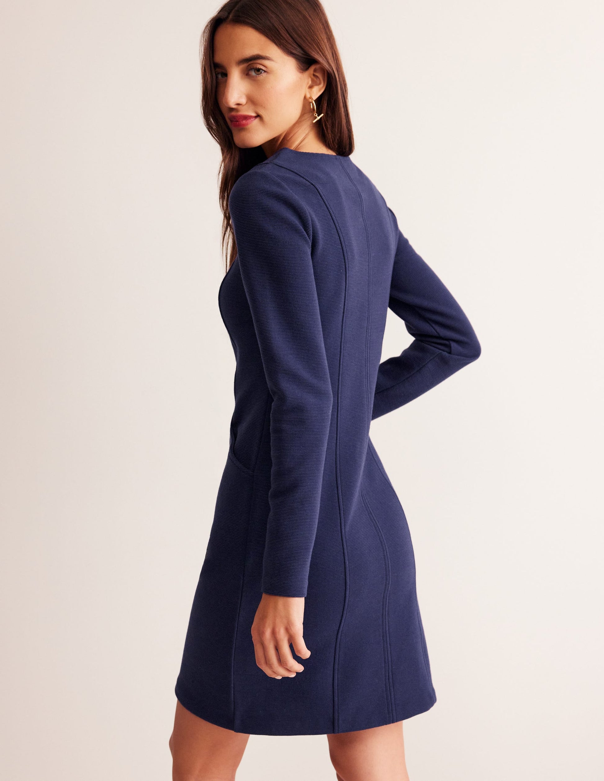 Robe Ellen en ottoman-Bleu du soir-3