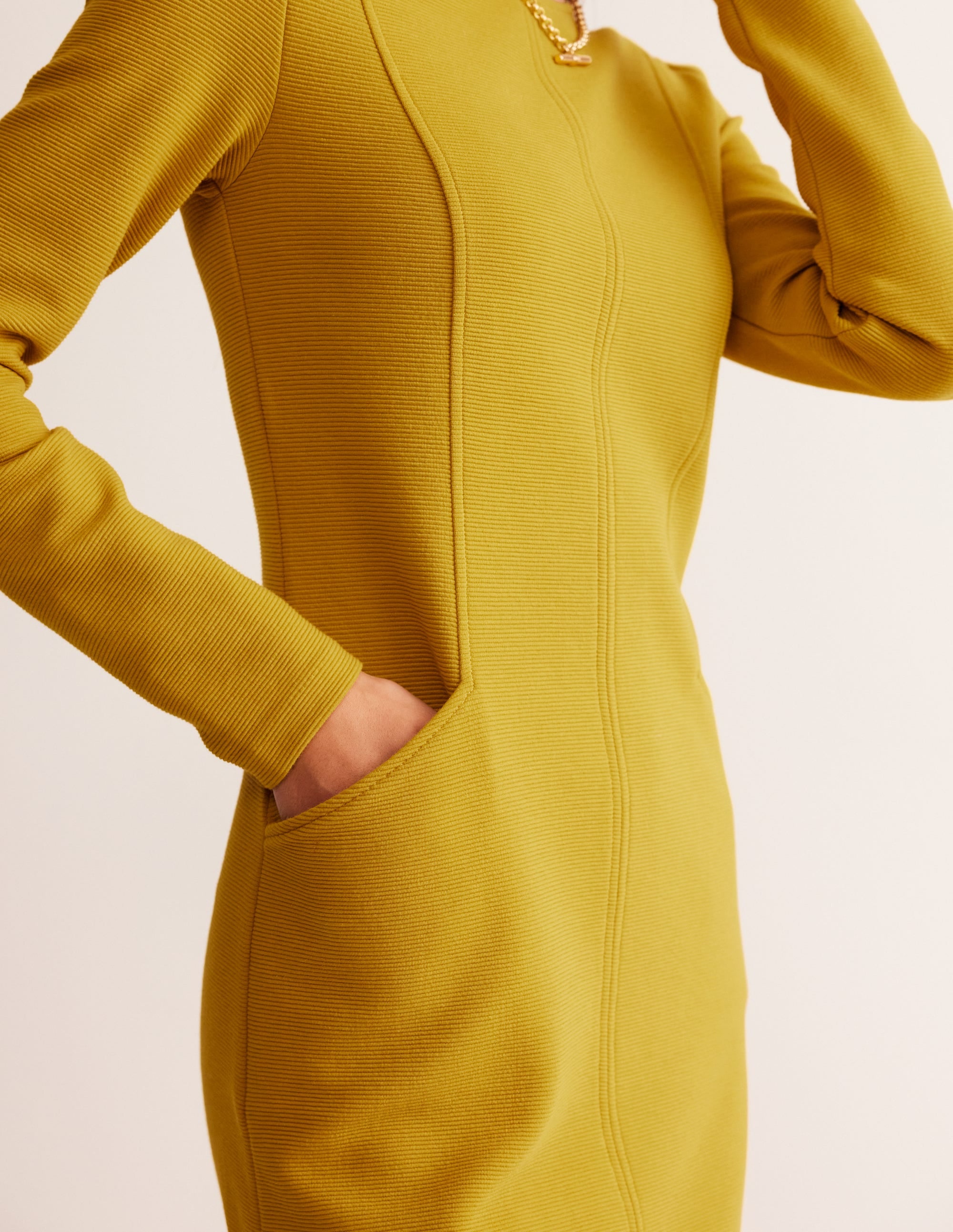 Ellen Ottoman-Kleid-Altgold - Image 2