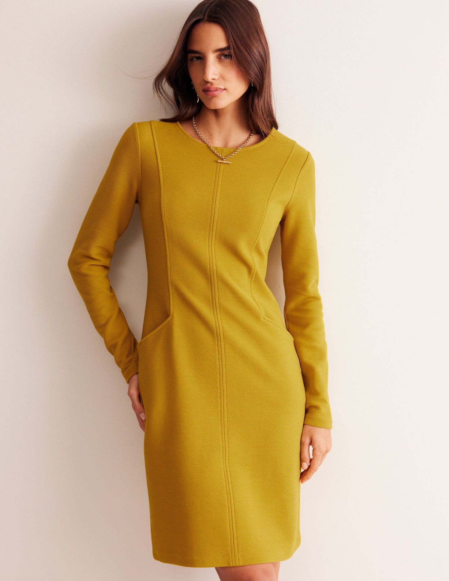 Ellen Ottoman-Kleid-Altgold