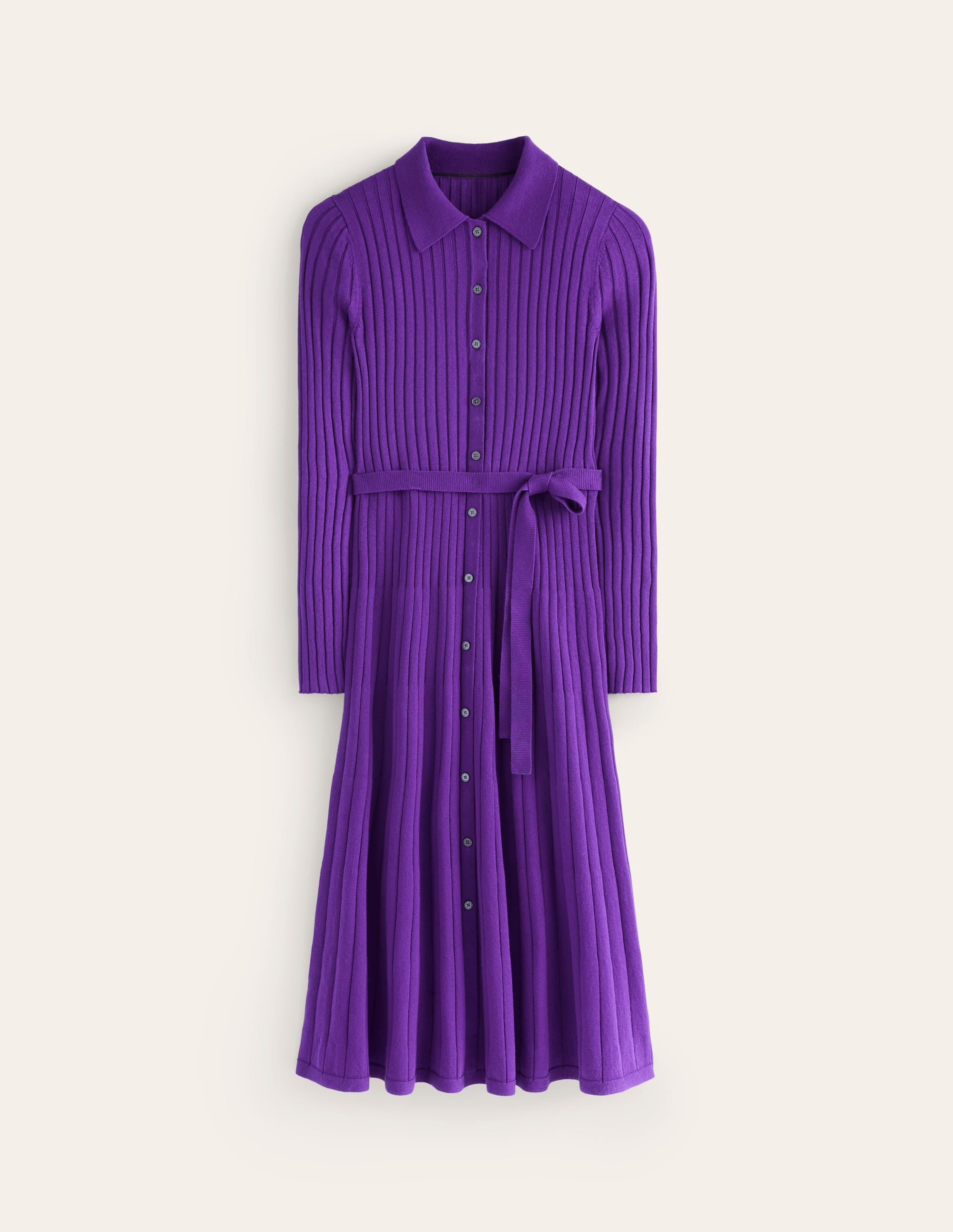 Robe-chemise Rachel en maille-Améthyste - Image 6
