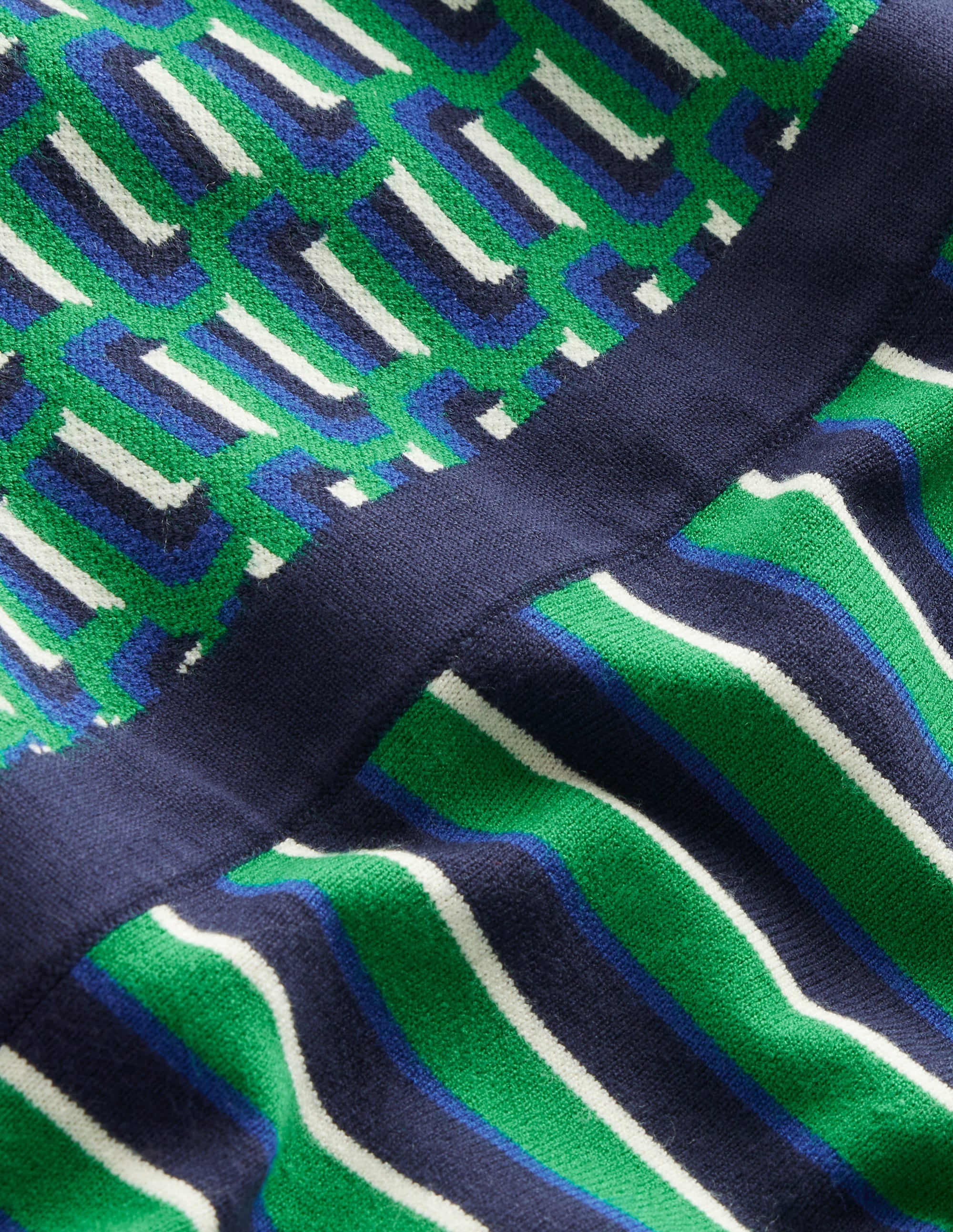 Maria Jacquard-Strickkleid-Sattes Smaragdgrün, Jacquard - Image 7