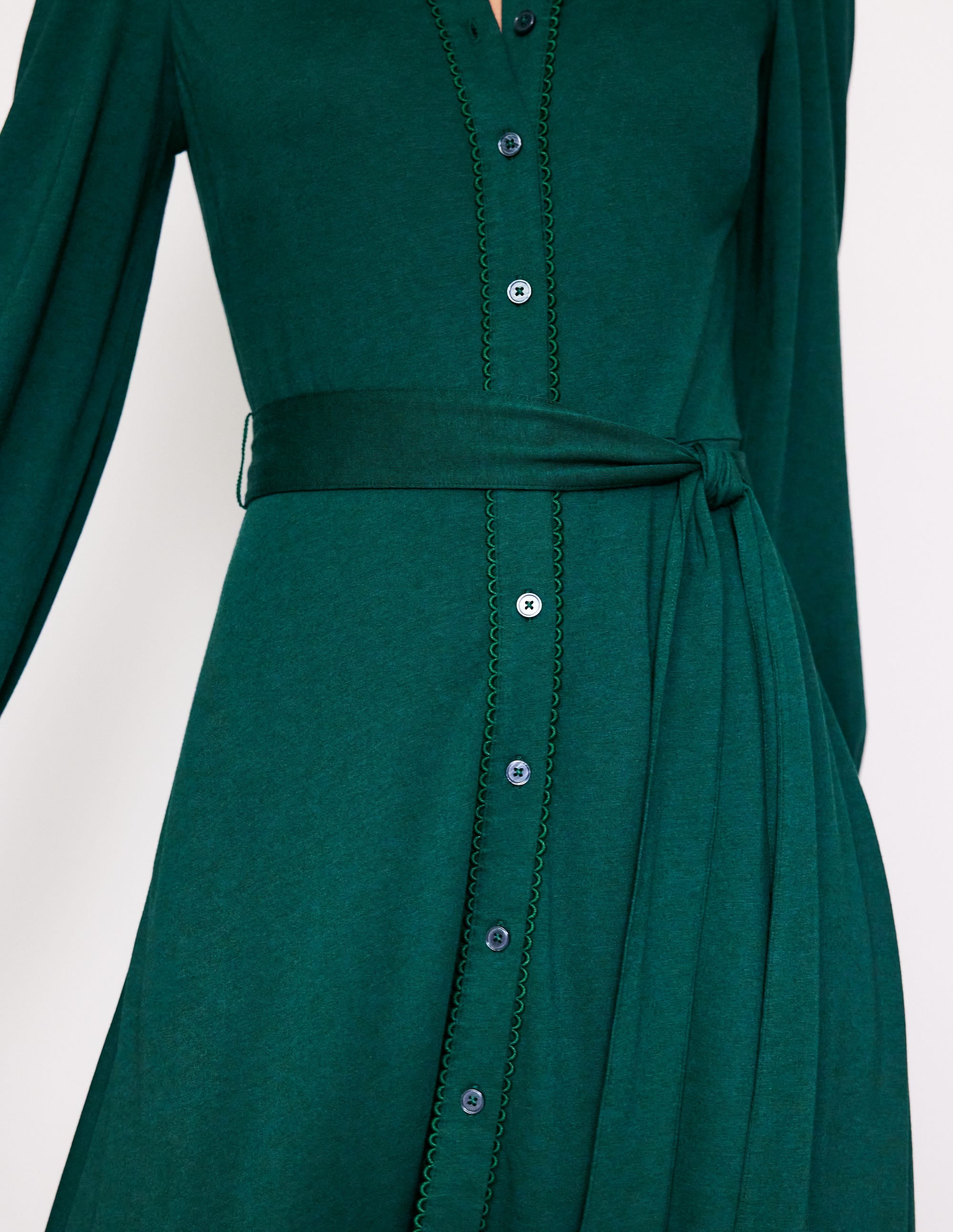 Robe-chemise Rowena en jersey-Vert - Image 3