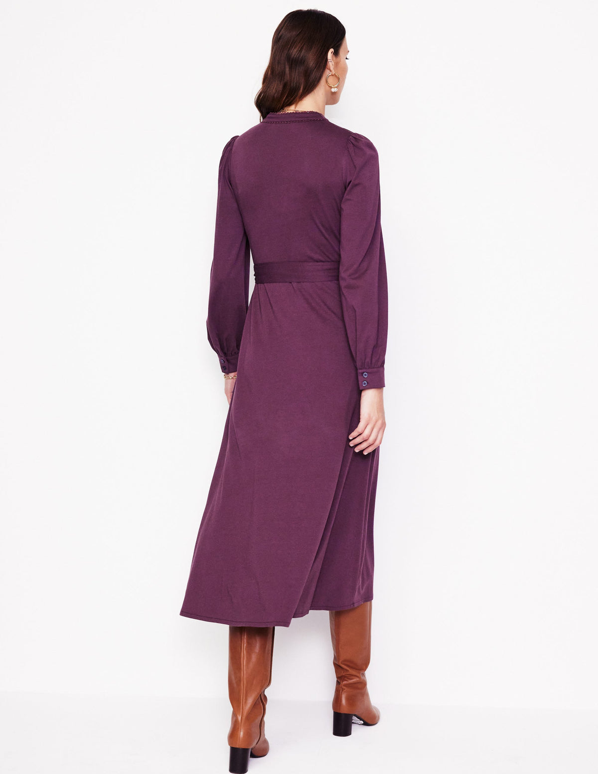 Robe-chemise Rowena en jersey-Damson - Image 3